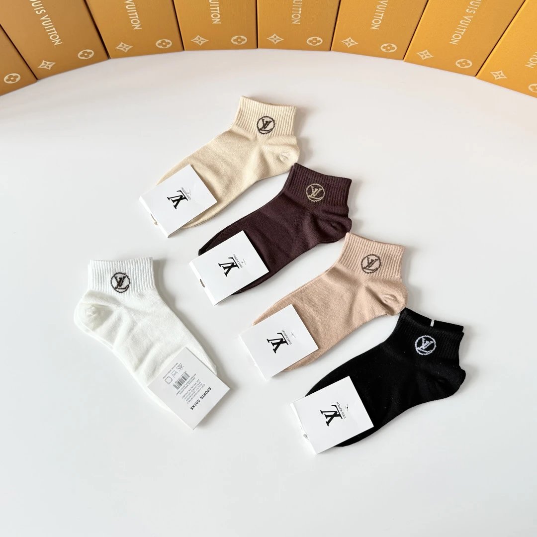 Louis Vuitton Quarter Socks 5-Pair Box Ver.A — photo 5