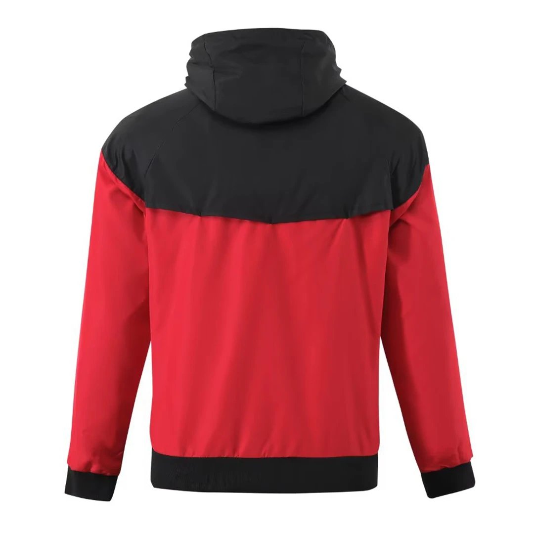 AC Milan Hoodie Windbreaker Jacket 2023 24 Black Red — photo 3
