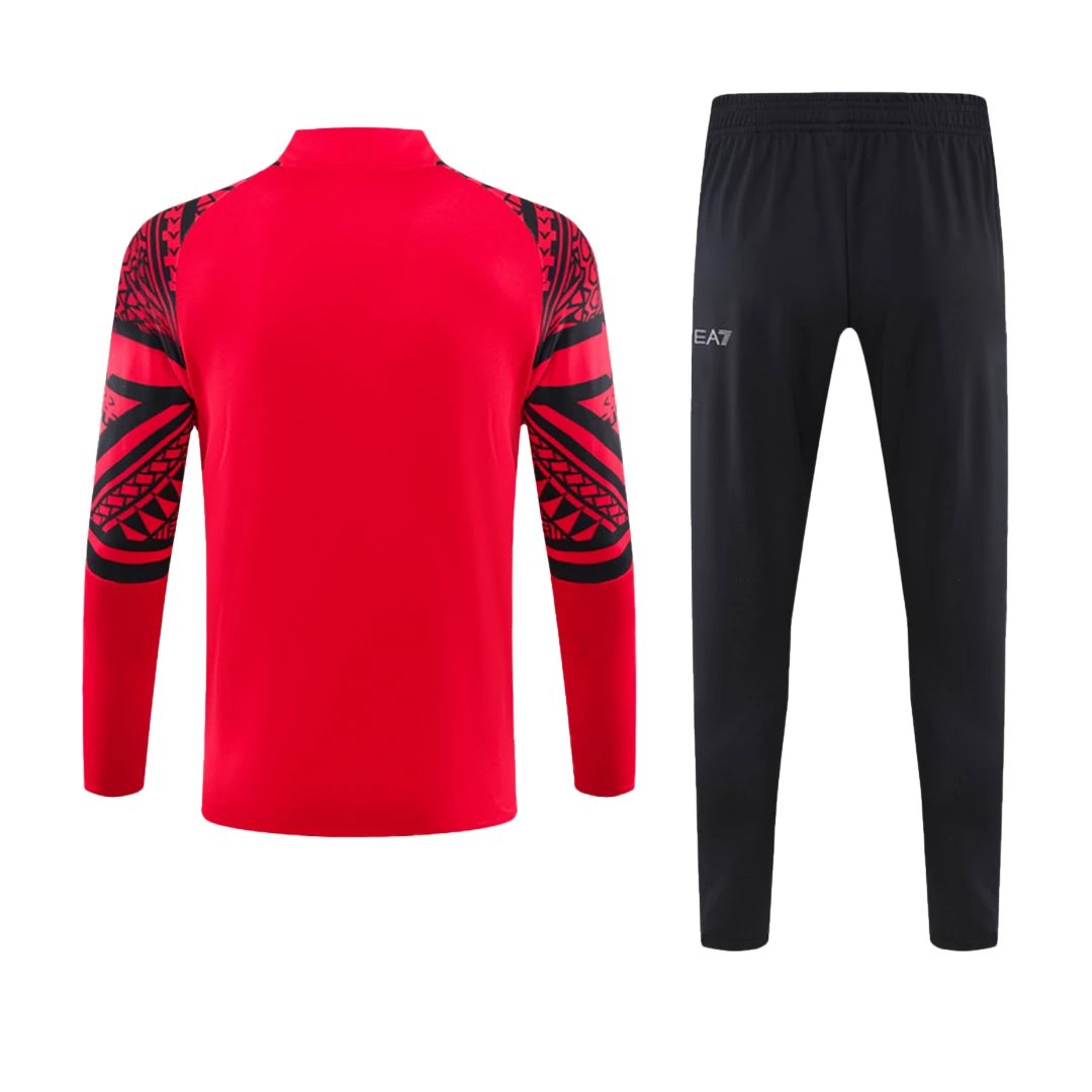 Napoli 2023 1 4 Zip Tracksuit 24 Kids Red — Photo 2