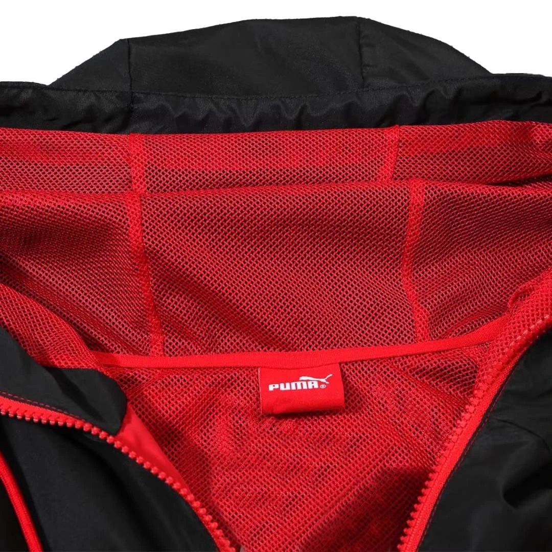 AC Milan Hoodie Windbreaker Jacket 2023 24 Black Red — photo 4