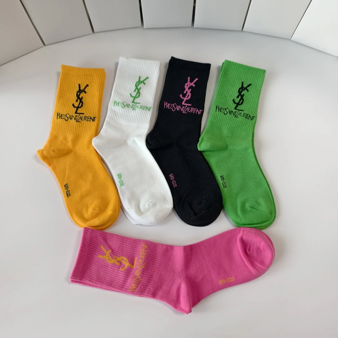 Saint Laurent Crew Socks 5-Pair Box Ver.B — photo 3