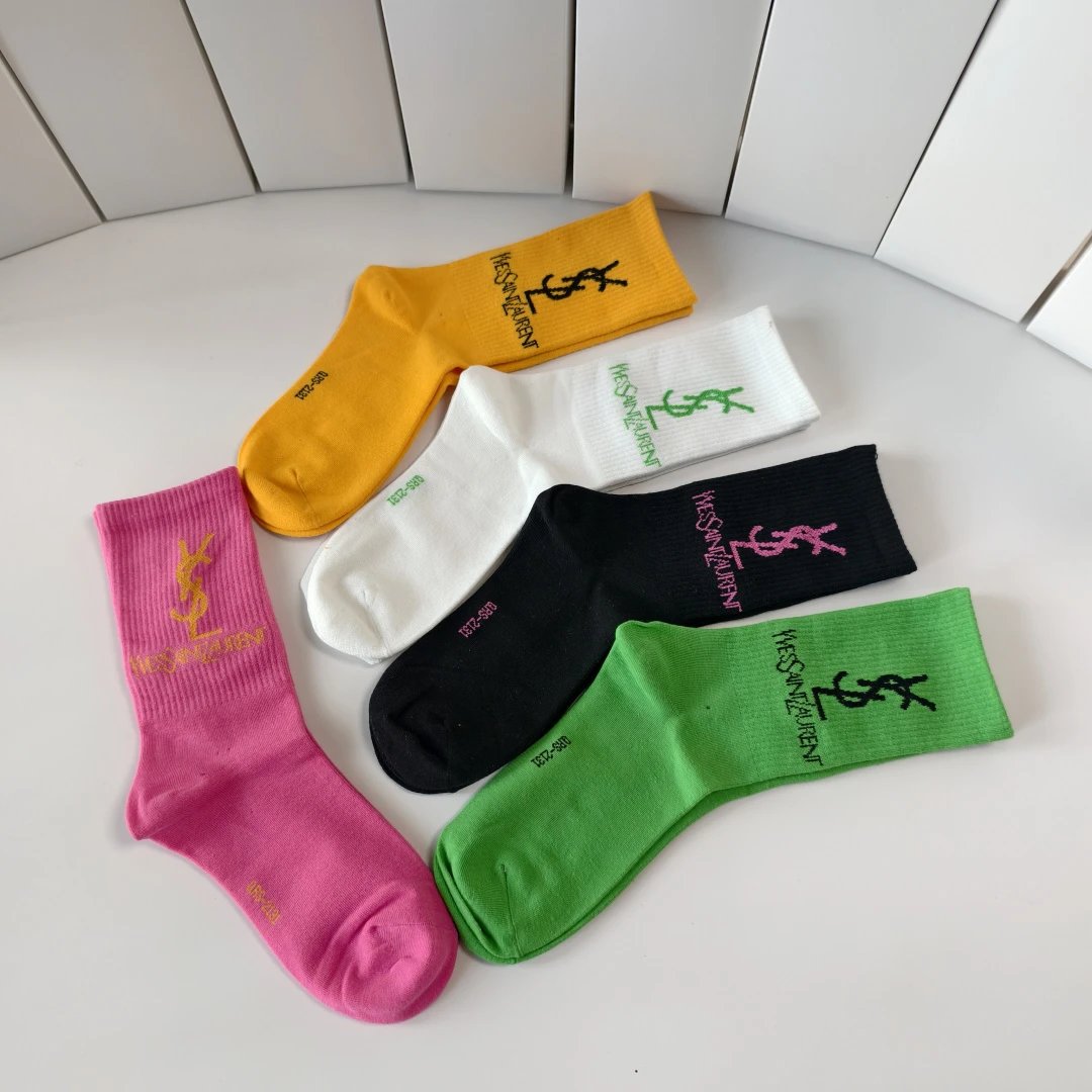 Saint Laurent Crew Socks 5-Pair Box Ver.B — photo 5
