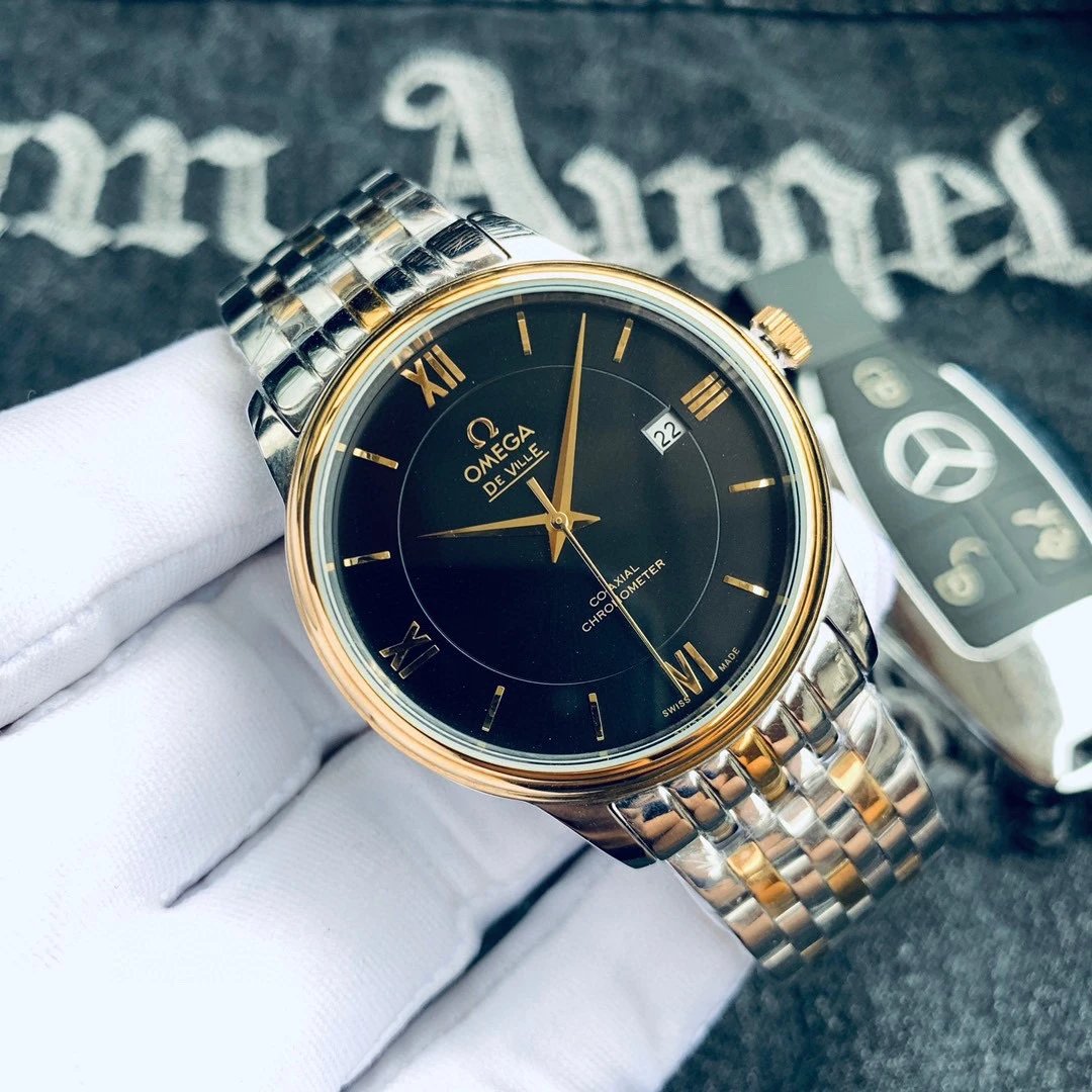 Omega De Ville Leather Automatic Watch 39.5mm — photo 6