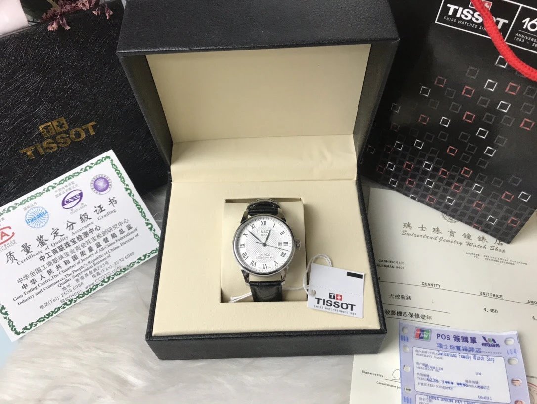 Tissot Le Locle Powermatic 80 horloge met zwarte leren band 40 mm Variant B