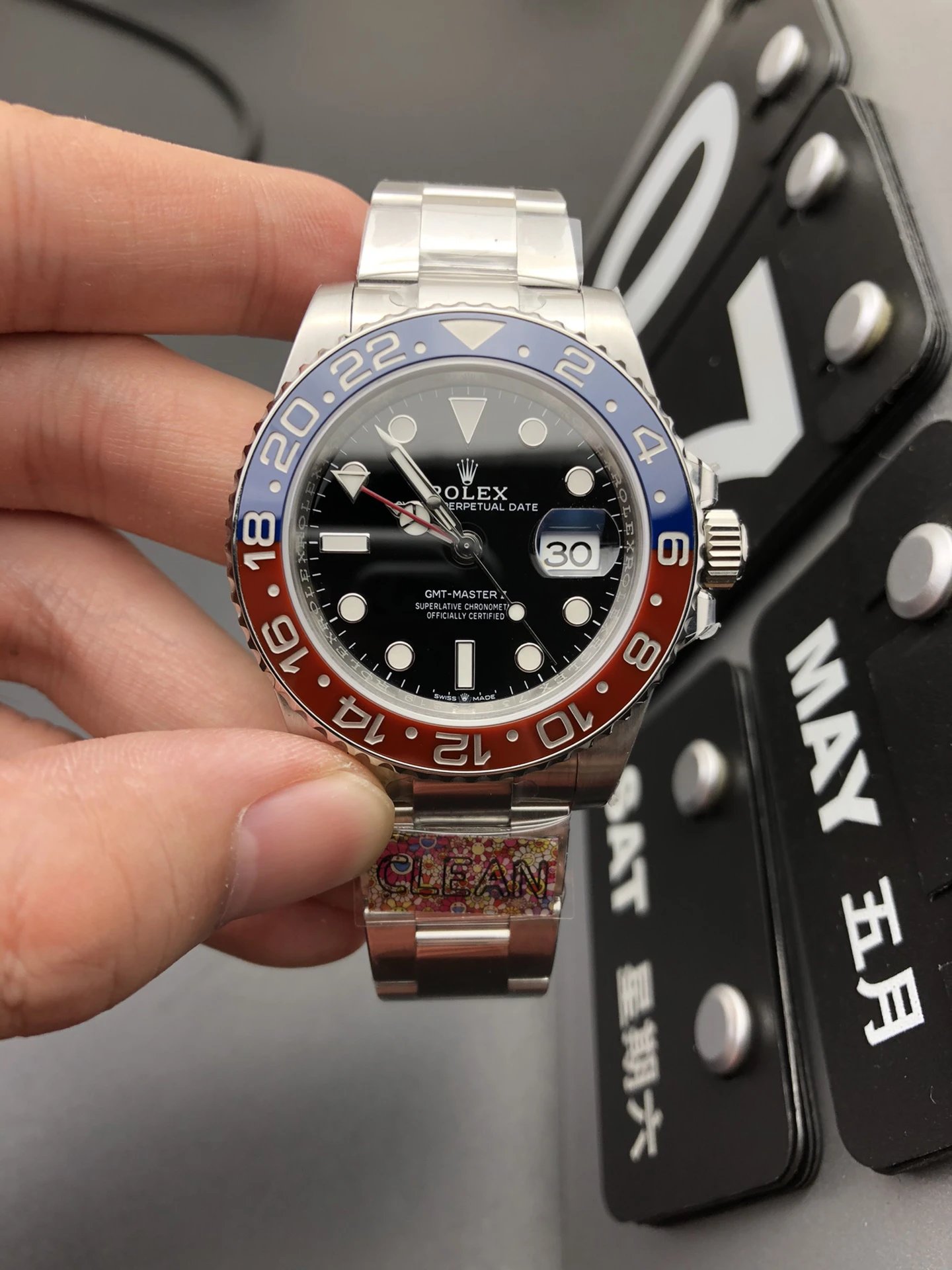 Rolex GMT-Master II horloge met blauwe en rode bezel Variant E
