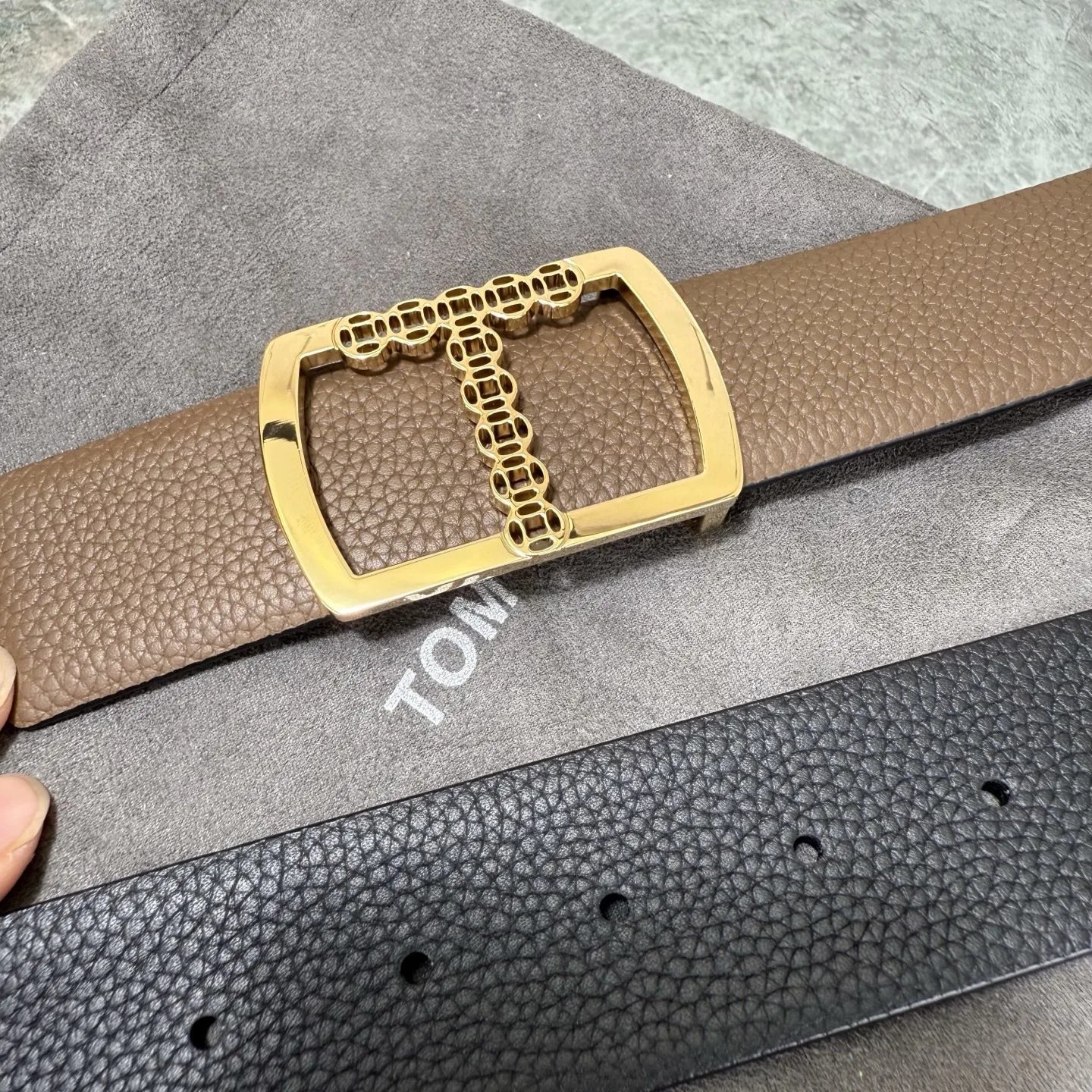 Tom Ford Leather Reversible Belt Ver.F — Zdjęcie 6