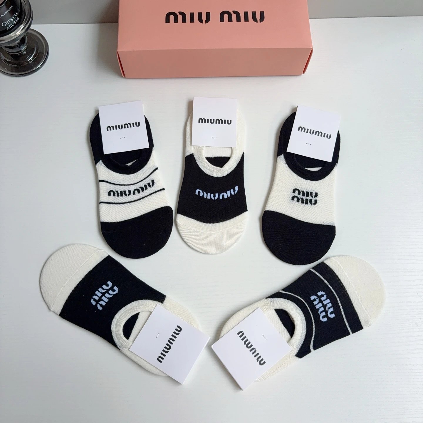 Miu Miu Cotton No-Show Socks — photo 7