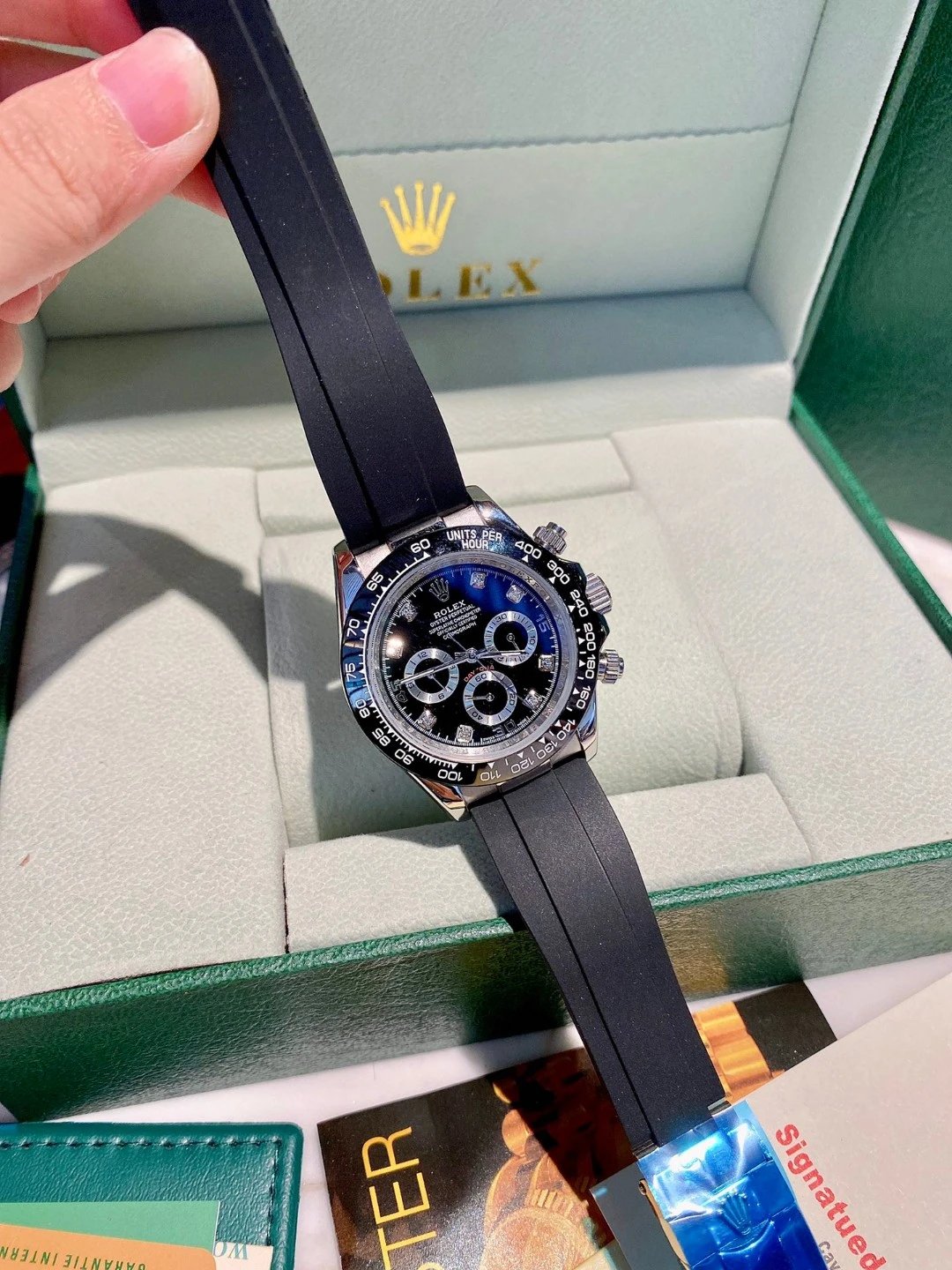 Rolex Daytona Black Diamond Automatic Watch — photo 4