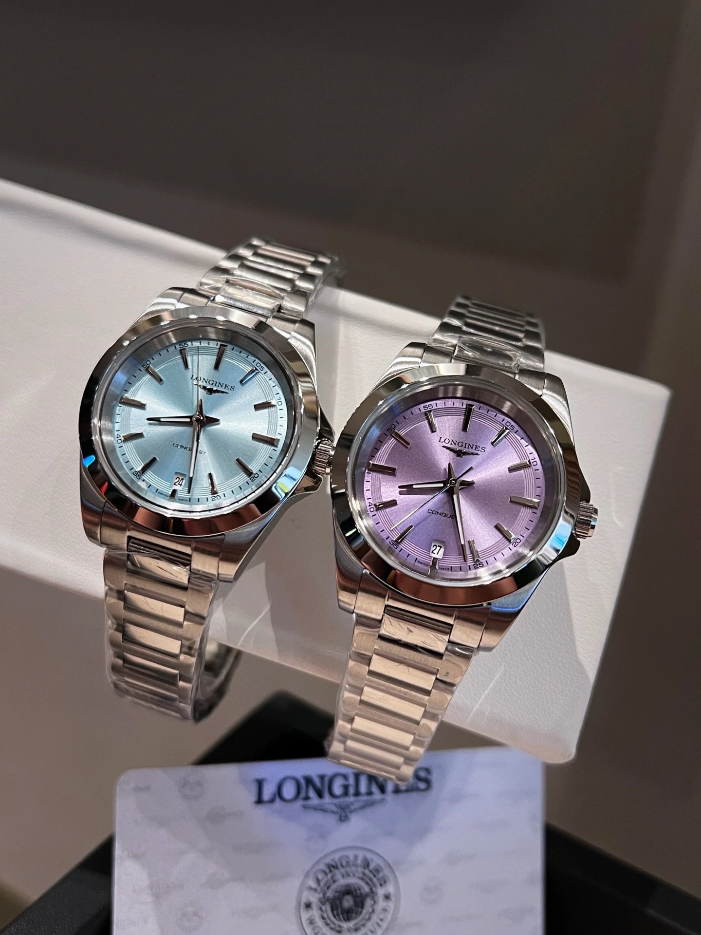 Longines Conquest roestvrijstalen horloge met datumvenster
