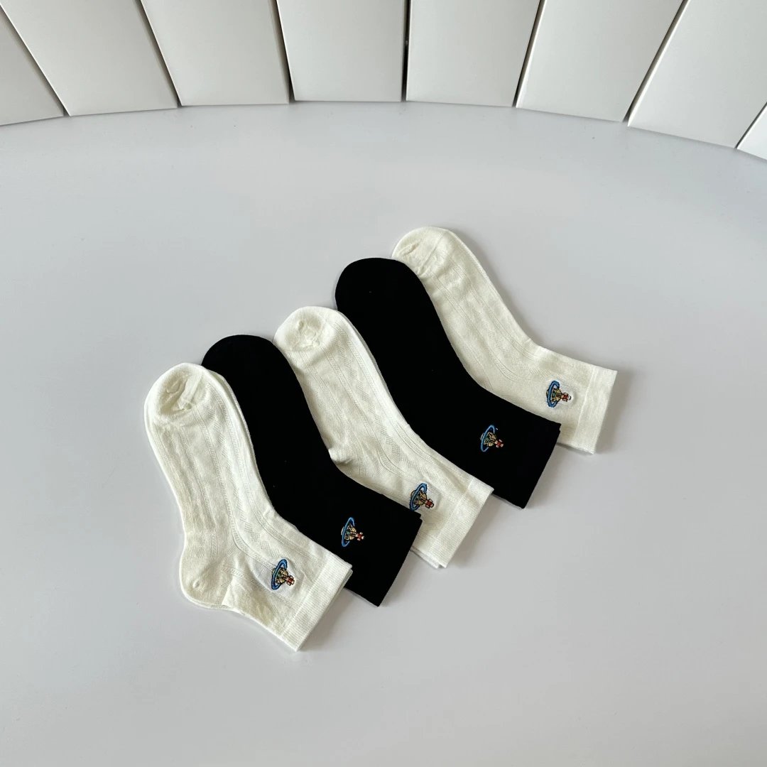 Vivienne Westwood Embroidered Crew Socks 5-Pair Box Ver.A — photo 7