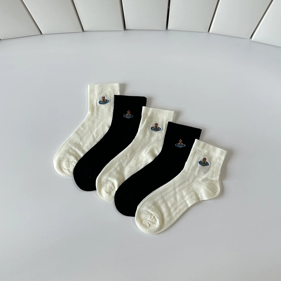 Vivienne Westwood Embroidered Crew Socks 5-Pair Box Ver.A — photo 6
