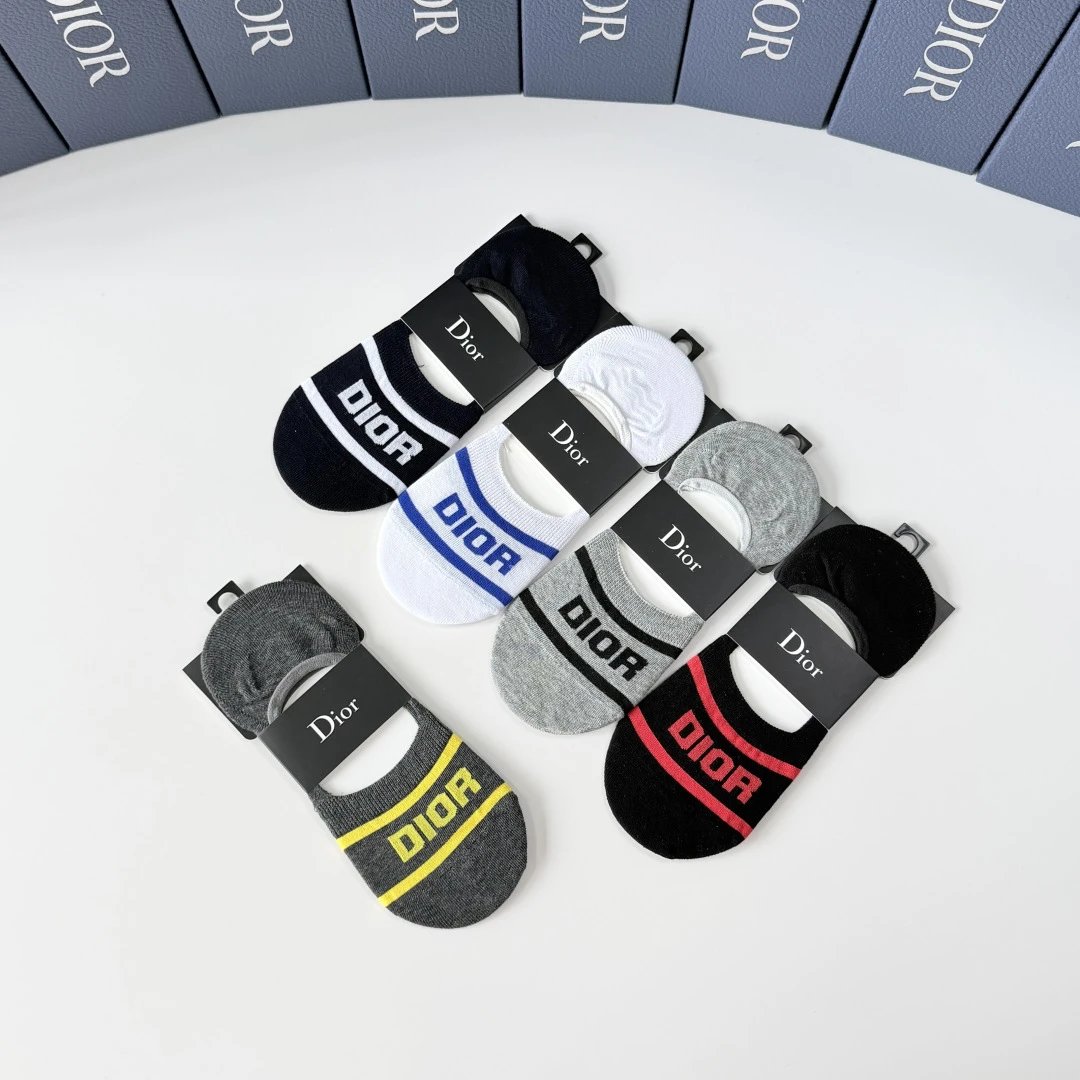 Dior Classic No-Show Socks 5-Pair Box — photo 5