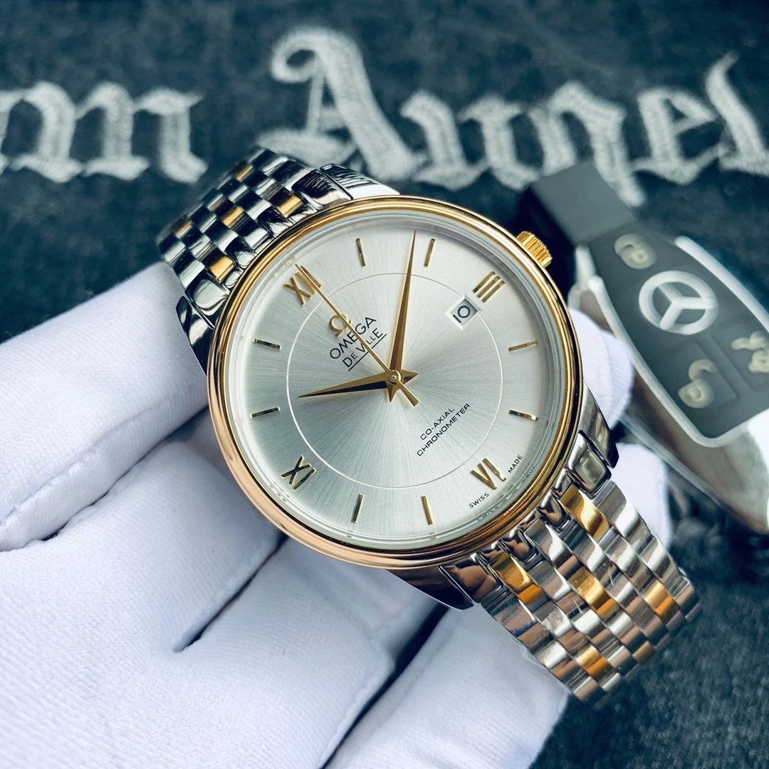 Omega De Ville Leather Automatic Watch 39.5mm — photo 5