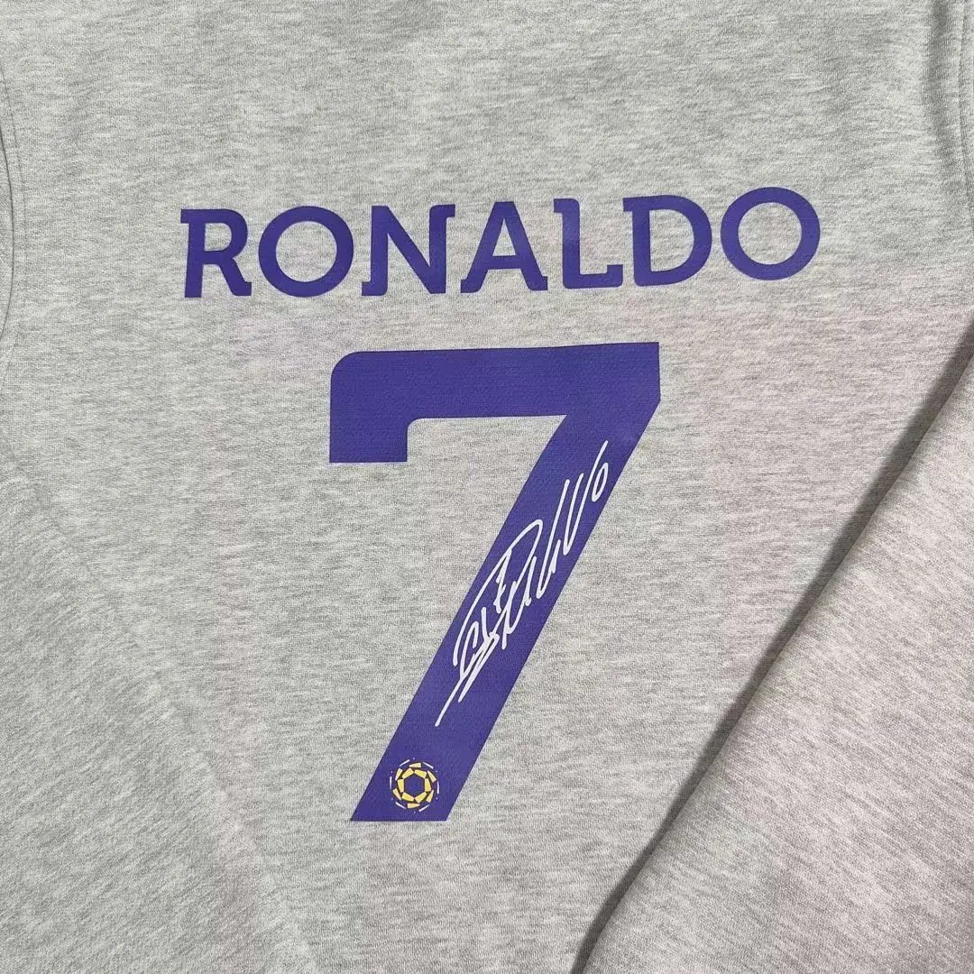 Al Nassr 2022 RONALDO 7 Sweater Hoodie 23 Gray — Photo 3