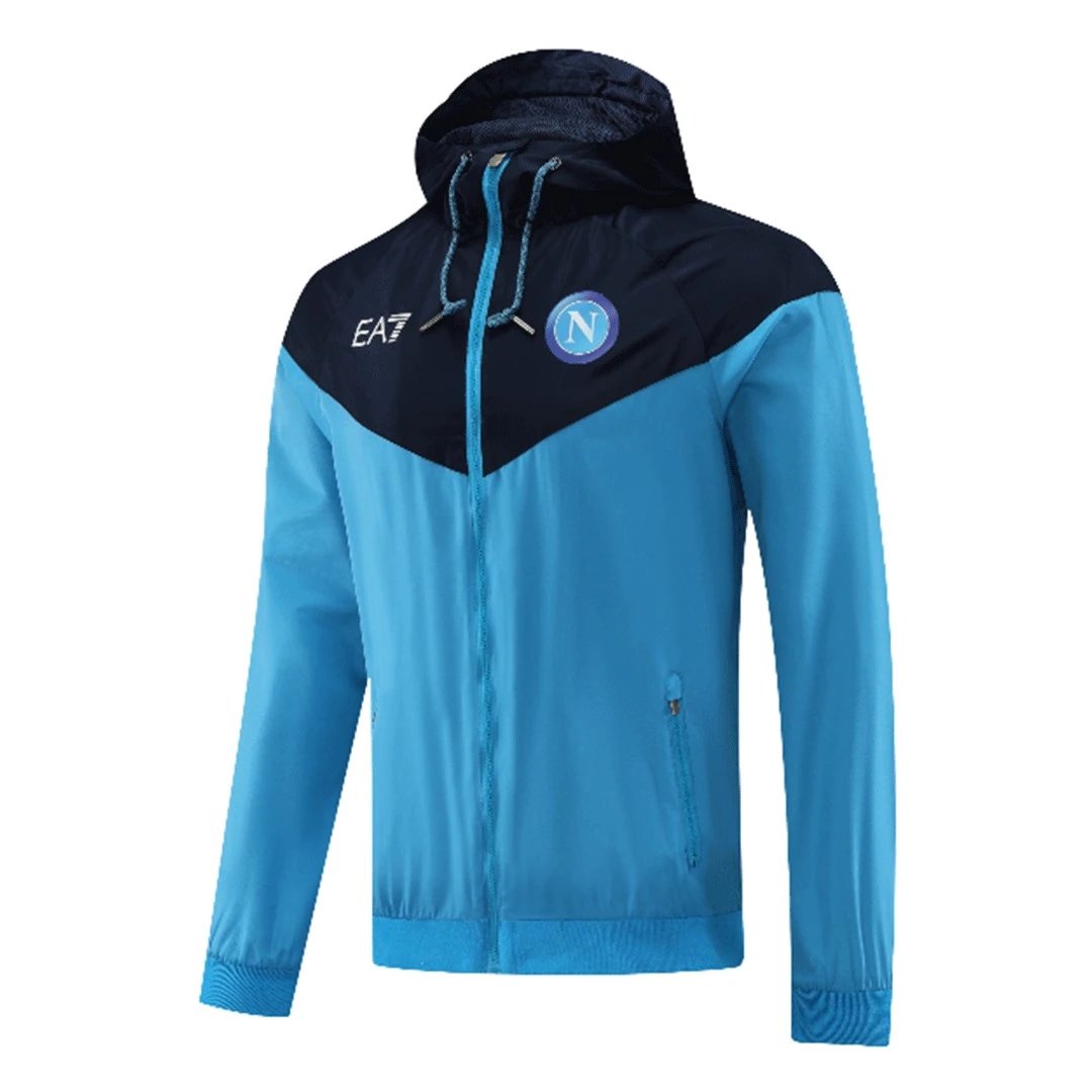 Napoli Hoodie Windbreaker Jacket 2022 23 Blue Black — photo 2