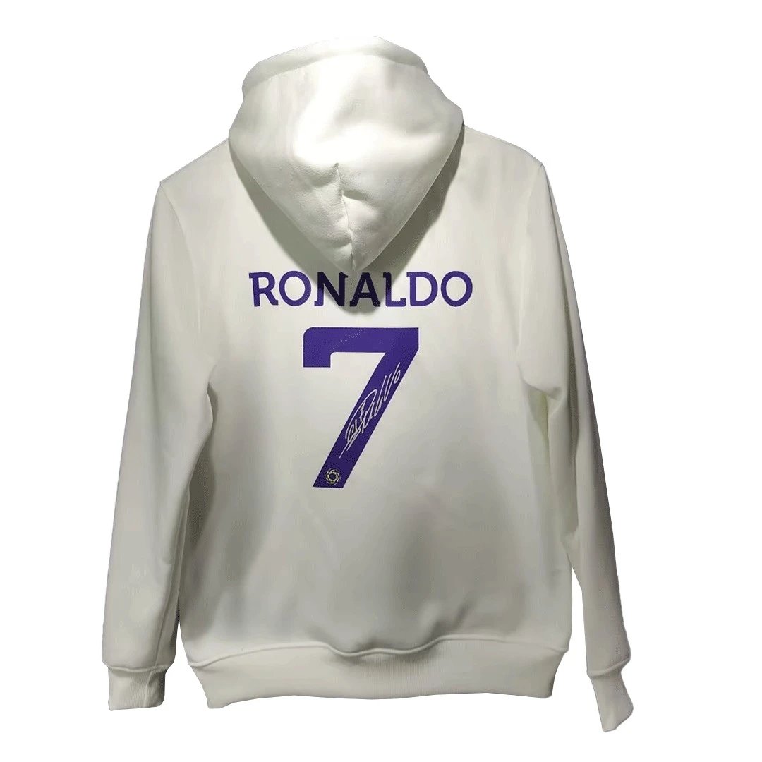 Al Nassr 2022 RONALDO 7 Sweater Hoodie 23 White — Zdjęcie 2