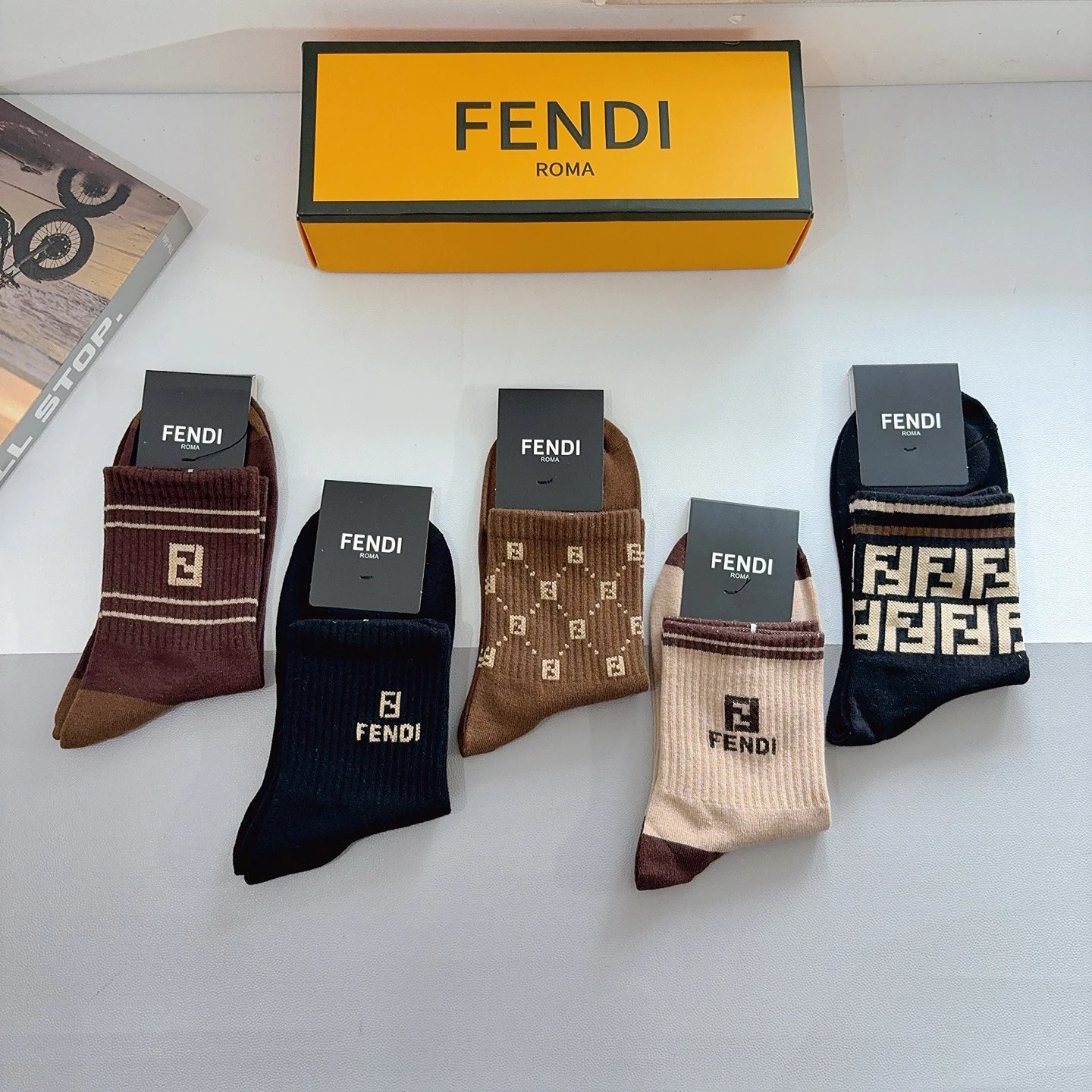 Fendi Crew Cotton Socks Ver.C — photo 9