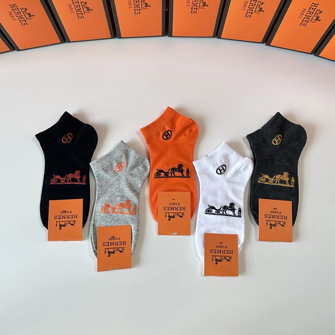 Hermes Quarter Socks 5-Pair Box Ver.A — photo 2