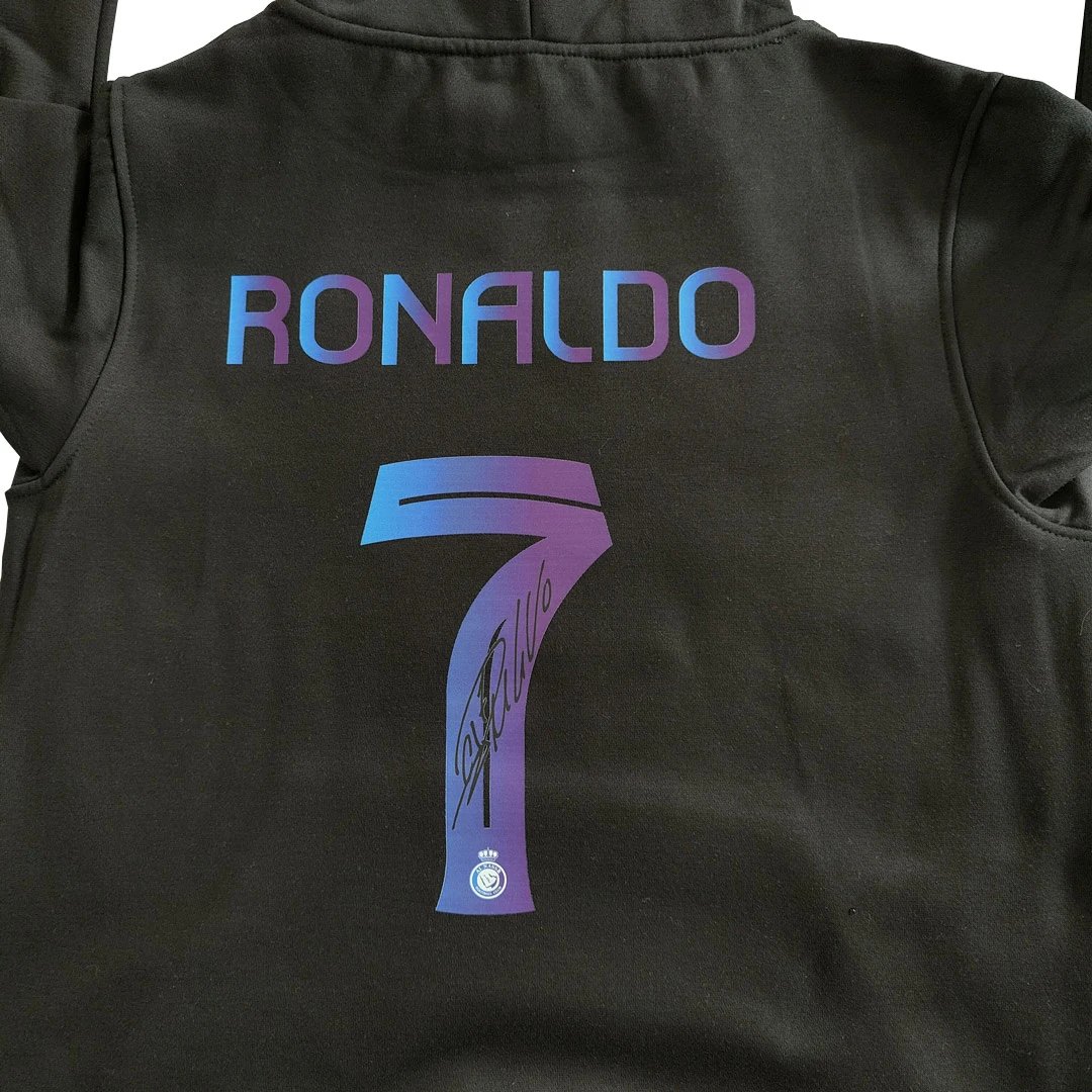 Al Nassr 2023 RONALDO 7 Sweater Hoodie 24 Black — Zdjęcie 3
