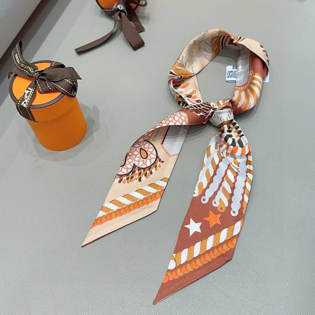 Hermes Silk Hair Ribbon Ver.C — Photo 7