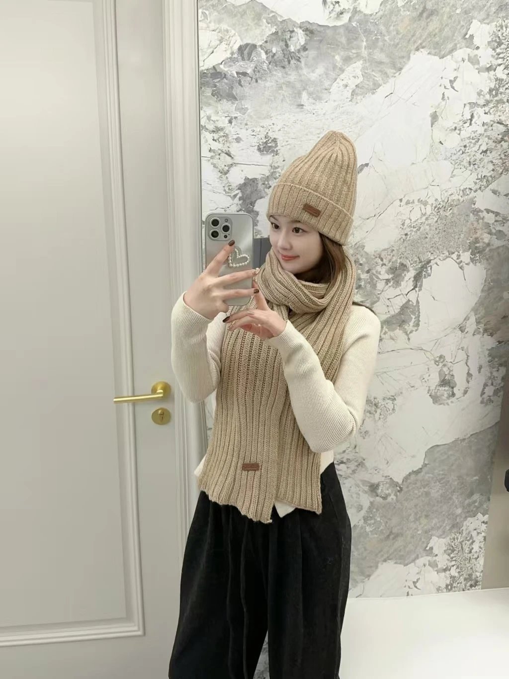 Loro Piana Scarf & Hat Set Ver.G — Zdjęcie 3