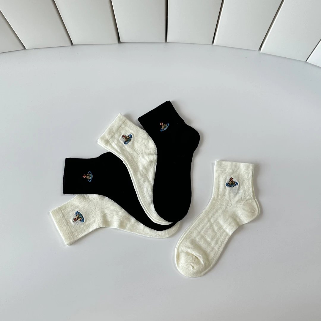 Vivienne Westwood Embroidered Crew Socks 5-Pair Box Ver.A — photo 9