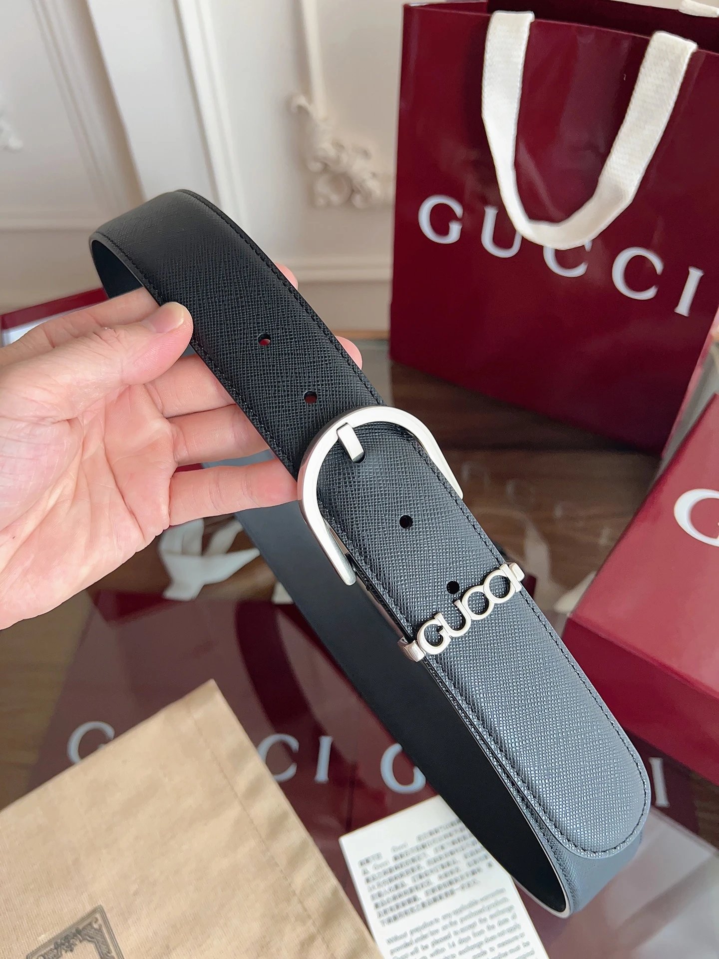 Gucci Leather Belt Ver.E — Photo 4