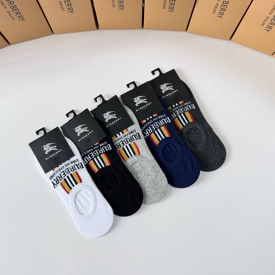 Burberry Classic No-Show Socks 5-Pair Box Ver.B — photo 8