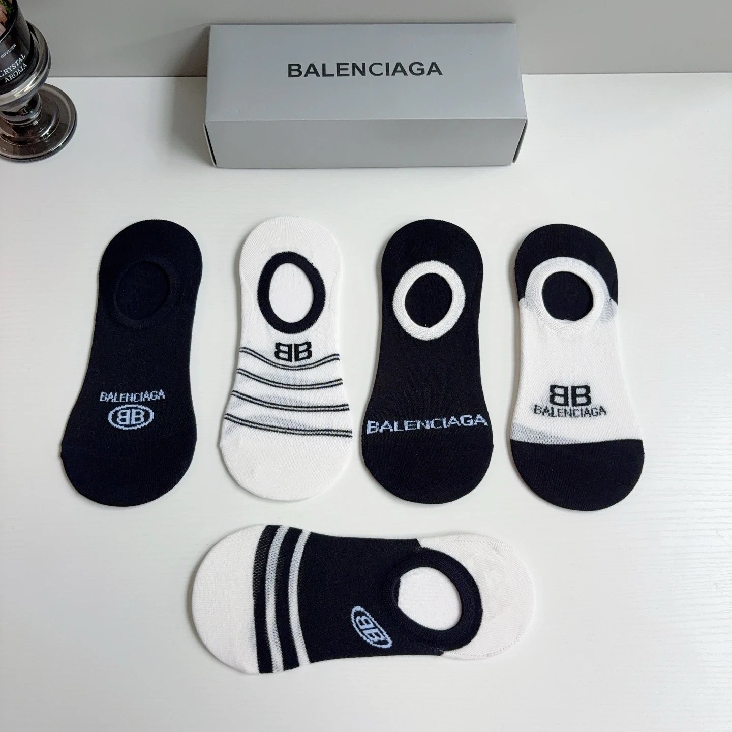 Balenciaga Cotton No-Show Socks — photo 5