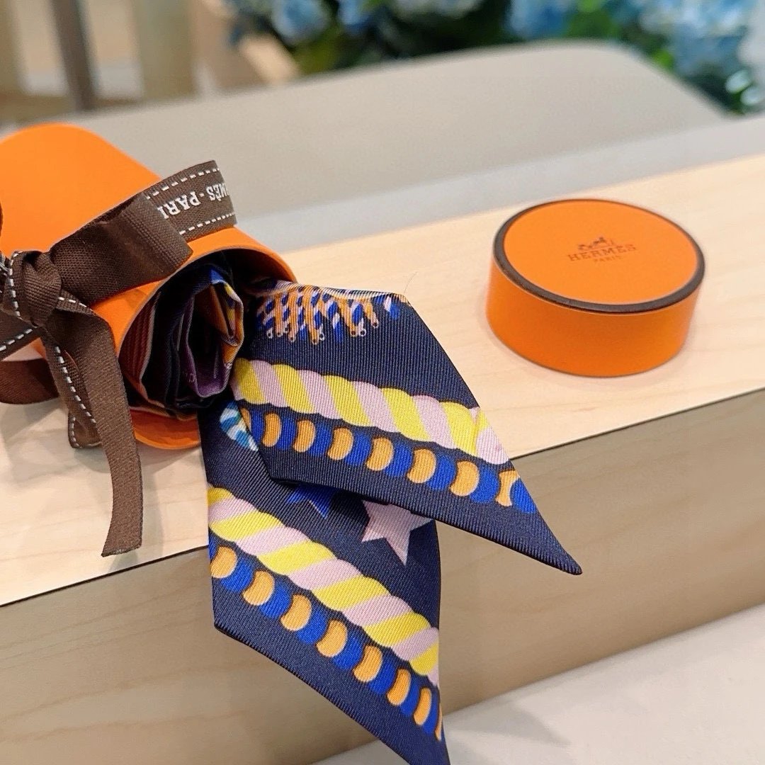 Hermes Silk Hair Ribbon Ver.A — Photo 9