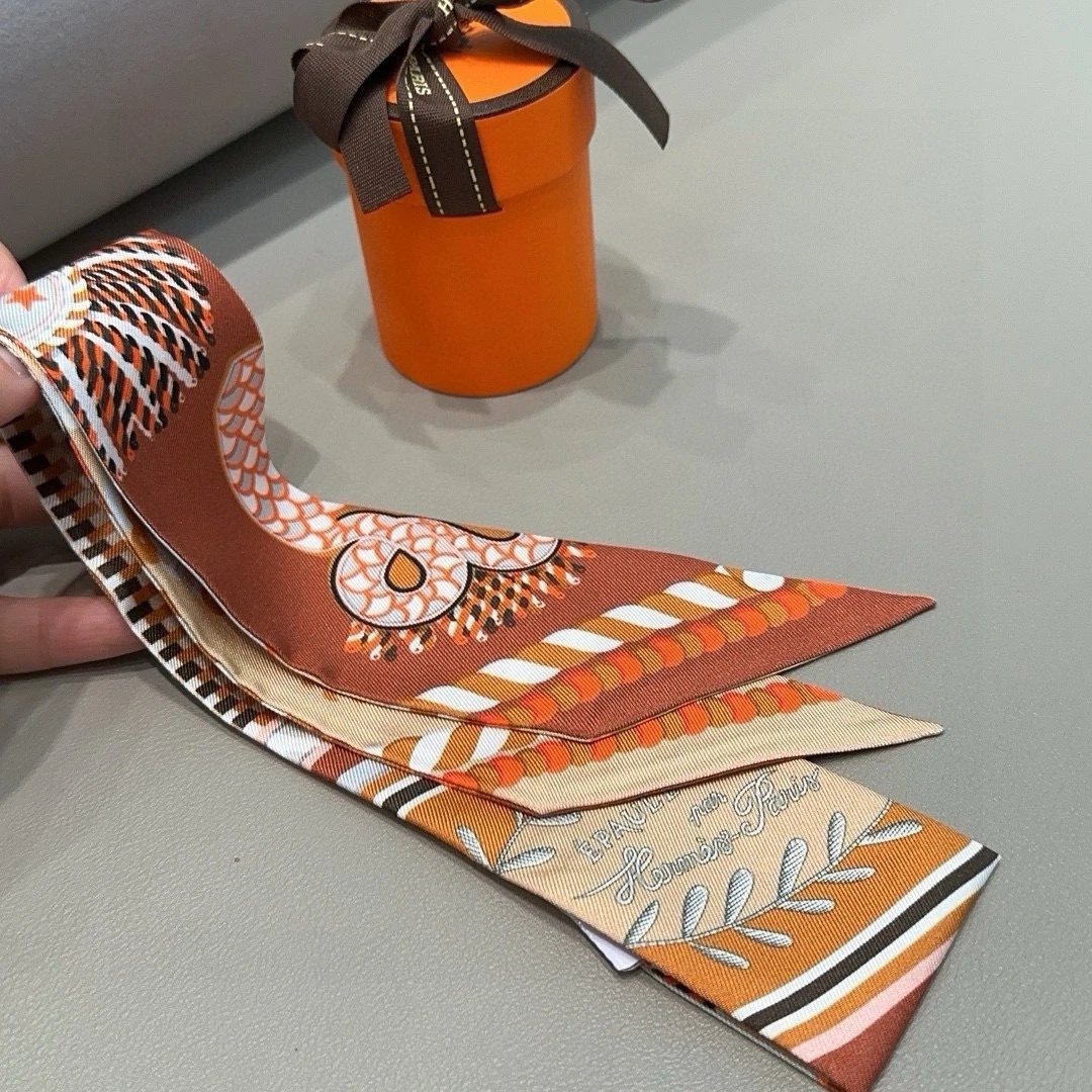 Hermes Silk Hair Ribbon Ver.C — Photo 2