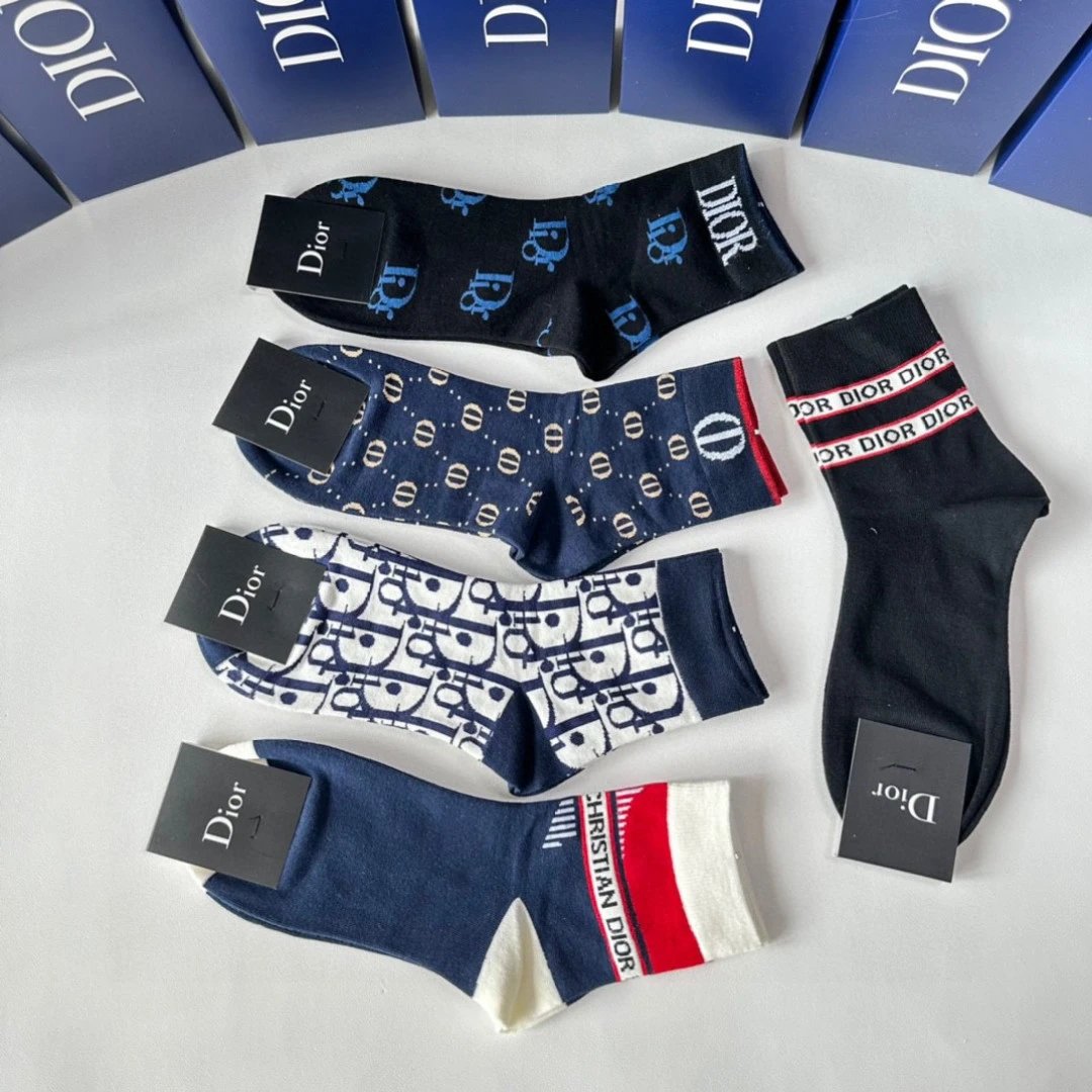 Dior Classic Crew Socks 5-Pair Box — Zdjęcie 8