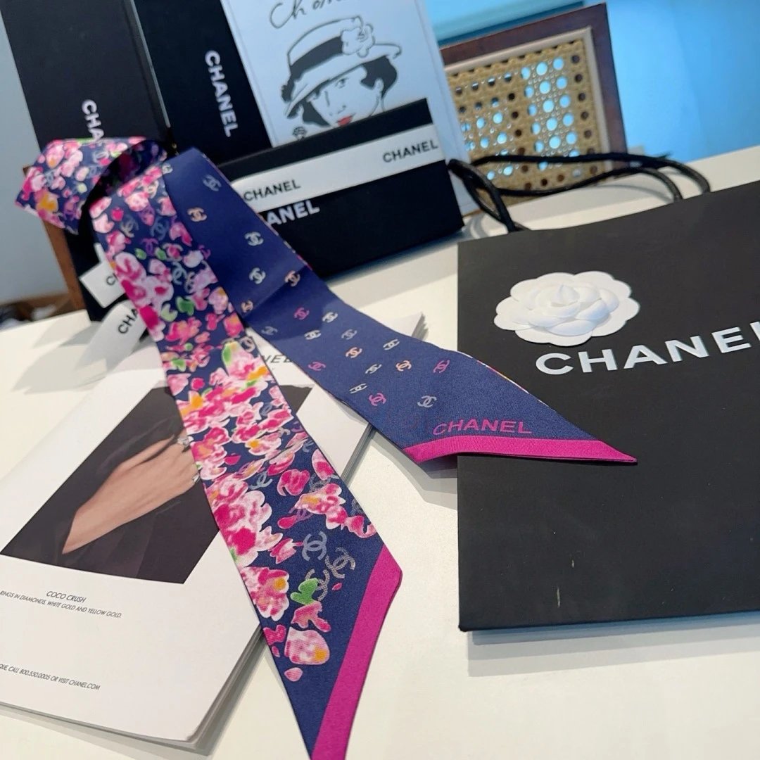 Chanel Silk Hair Ribbon Ver.B — Zdjęcie 9