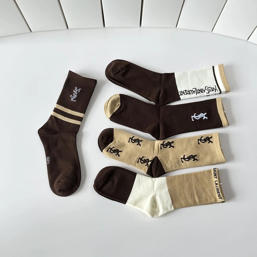 Saint Laurent Crew Socks 5-Pair Box Ver.A — Zdjęcie 5