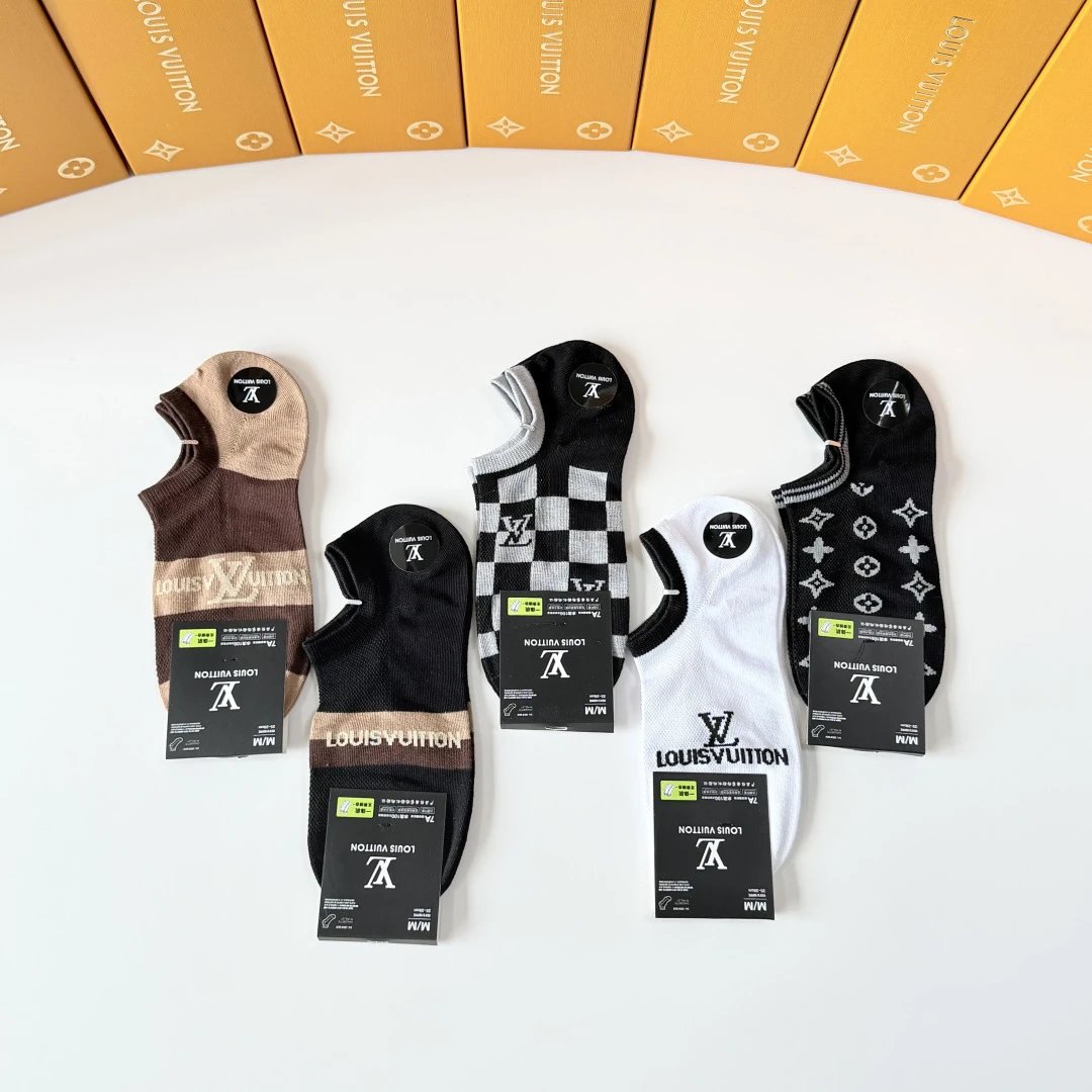 Louis Vuitton Quarter Socks 5-Pair Box Ver.B — photo 2