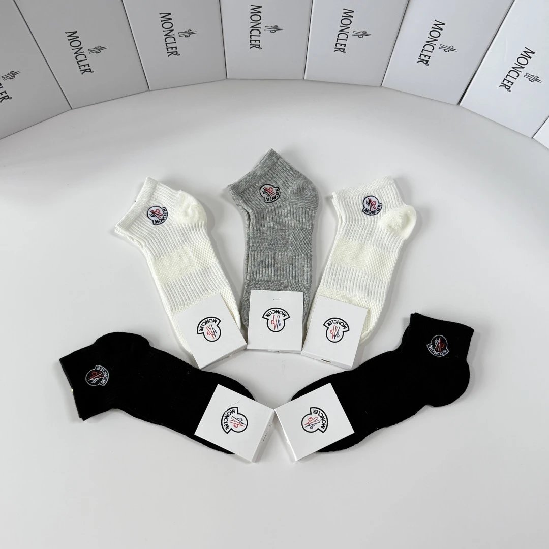 Moncler Embroidered Quarter Socks 5-Pair Box Ver.C — photo 2