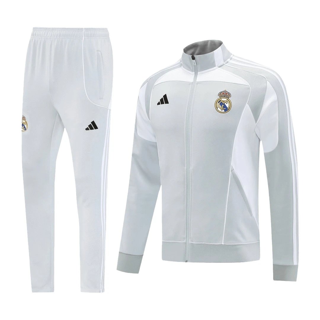 Real Madrid 2025 Jacket Tracksuit 26 Gray — QC