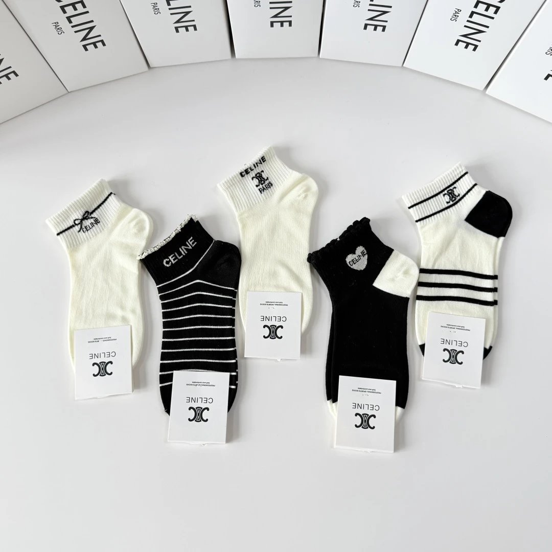 Celine Quarter Socks 5-Pair Box Ver.B — photo 2