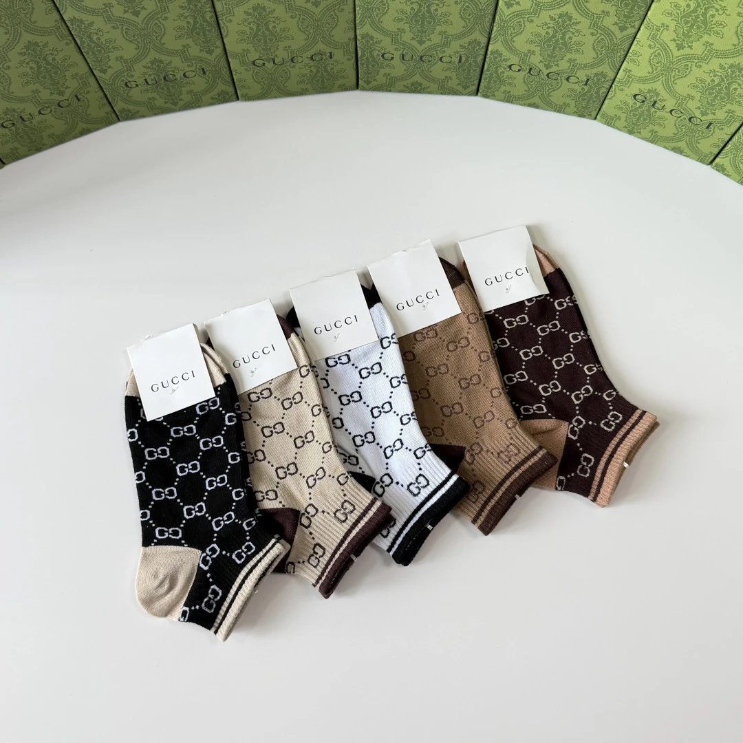 Gucci Classic Quarter Socks 5-Pair Box Ver.B — photo 8