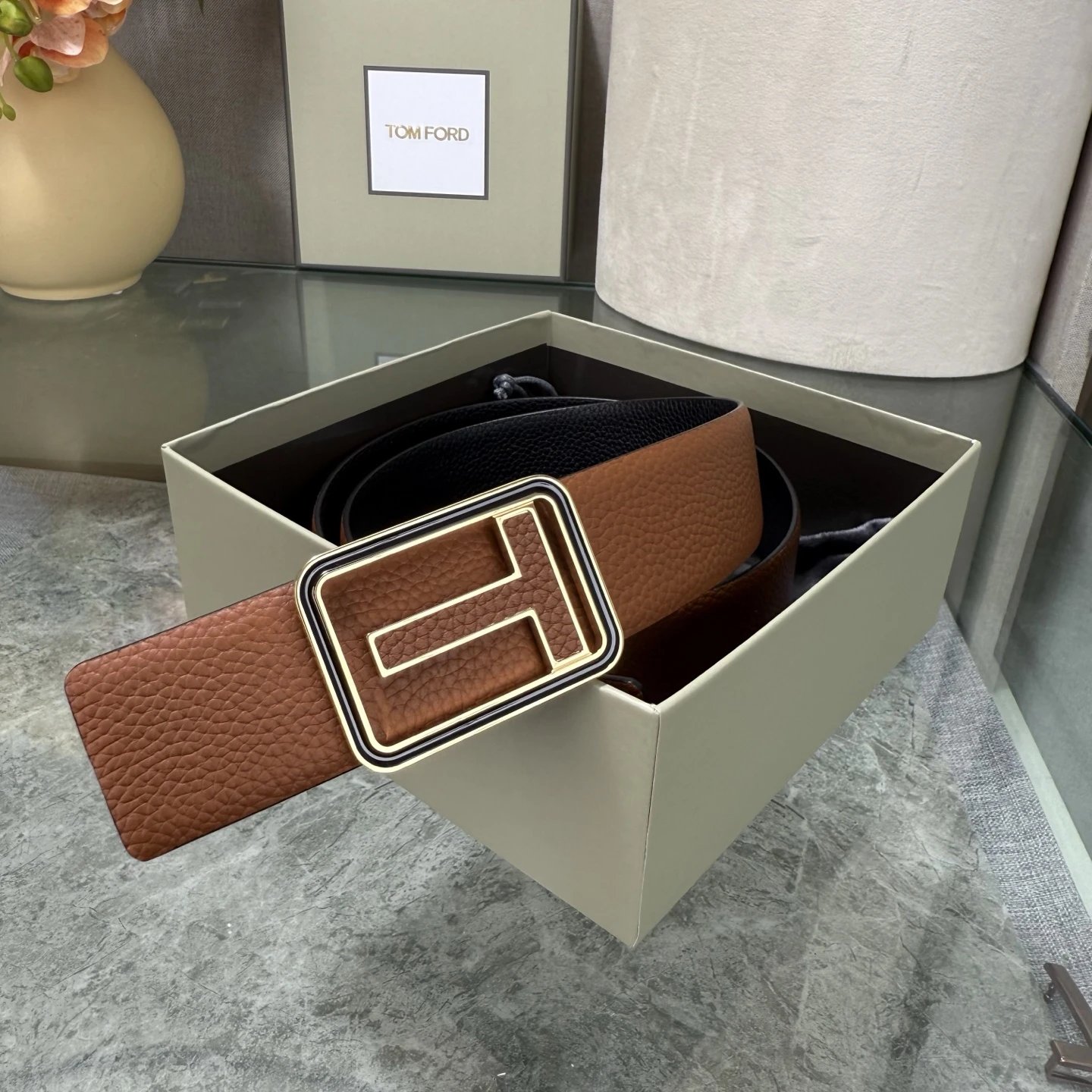 Tom Ford Leather Reversible Belt Ver.C — Zdjęcie 9