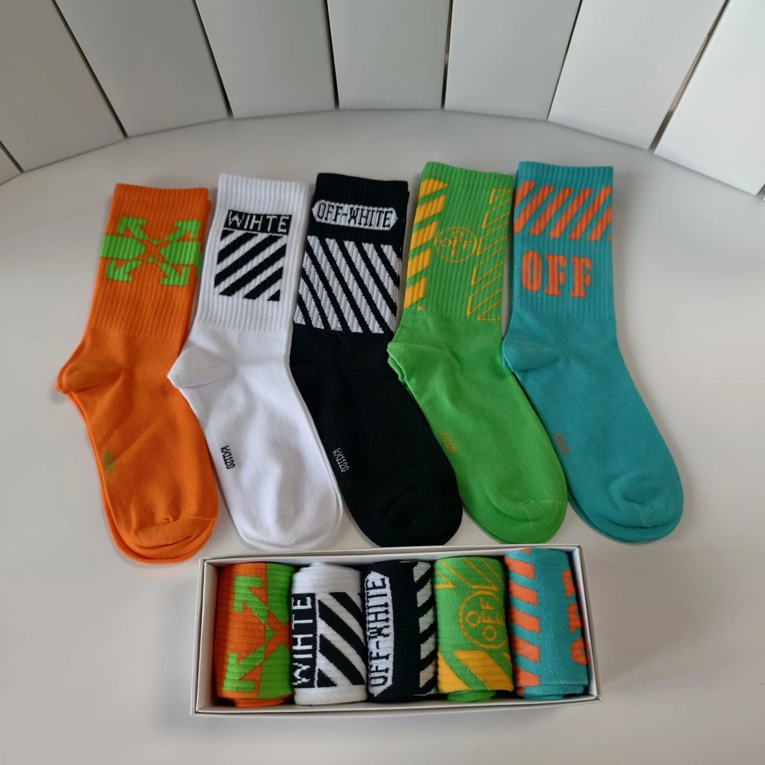 Off-White Crew Socks 5-Pair Box Ver.B — photo 2