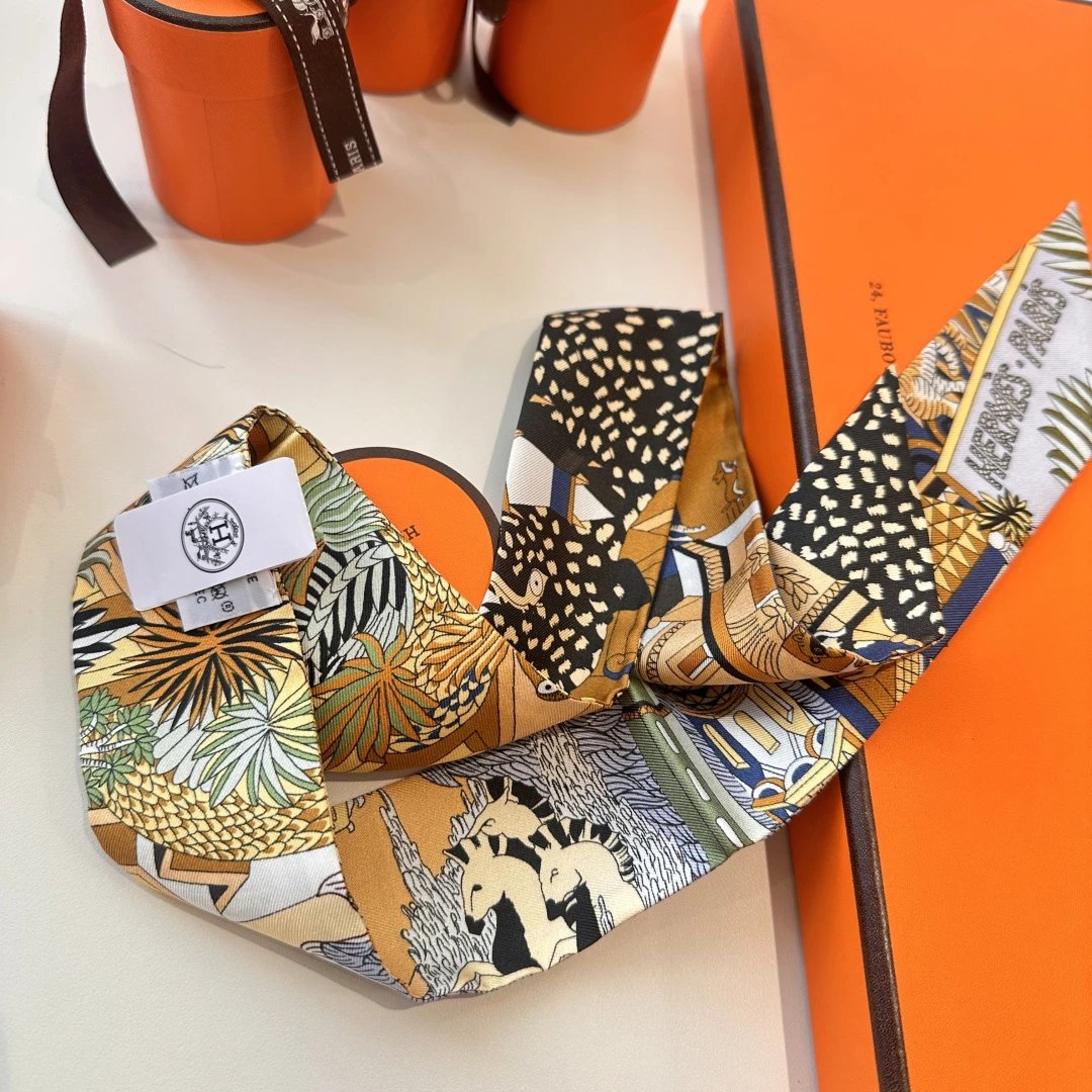 Hermes Silk Hair Ribbon Ver.I — Photo 5