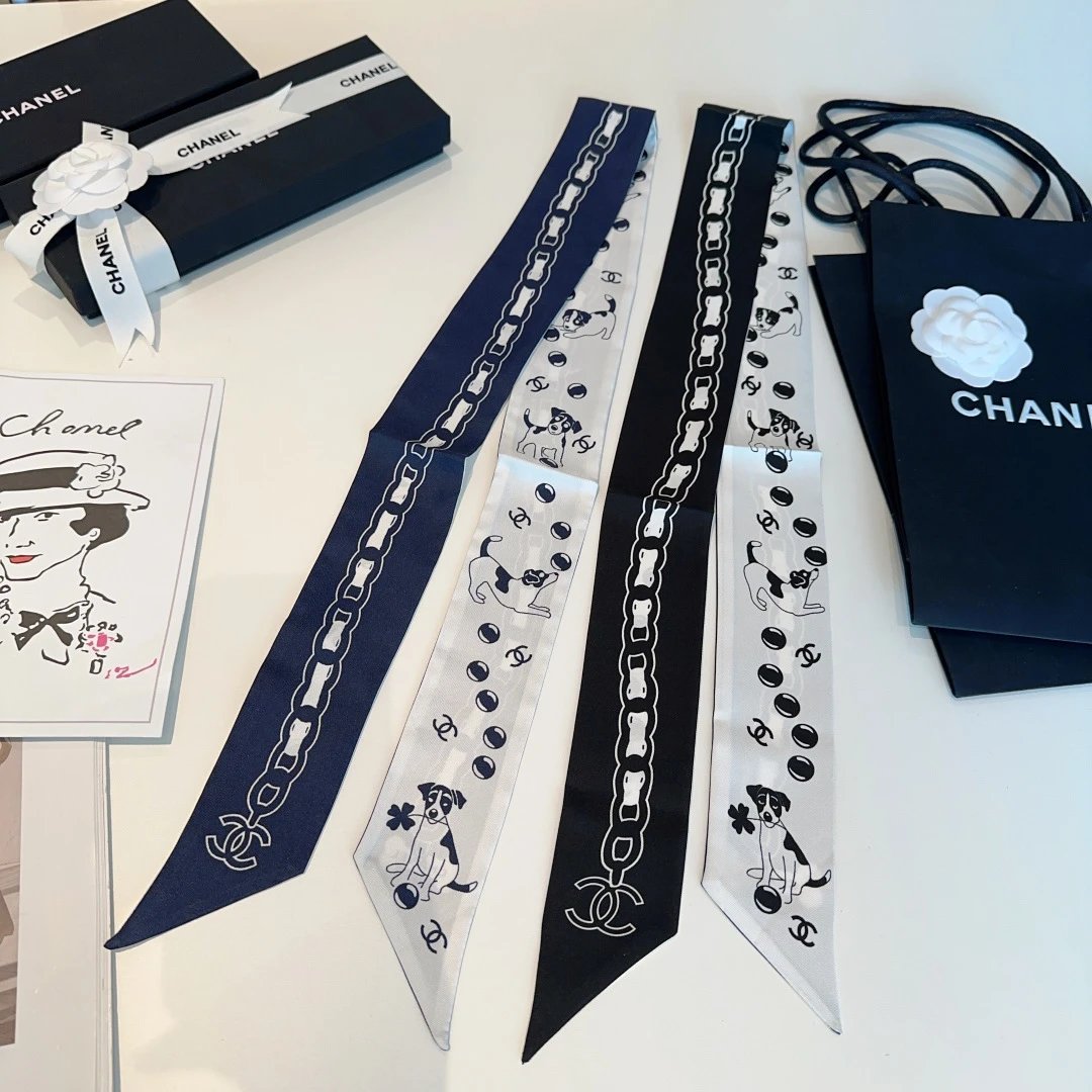 Chanel Silk Hair Ribbon Ver.I — Zdjęcie 3
