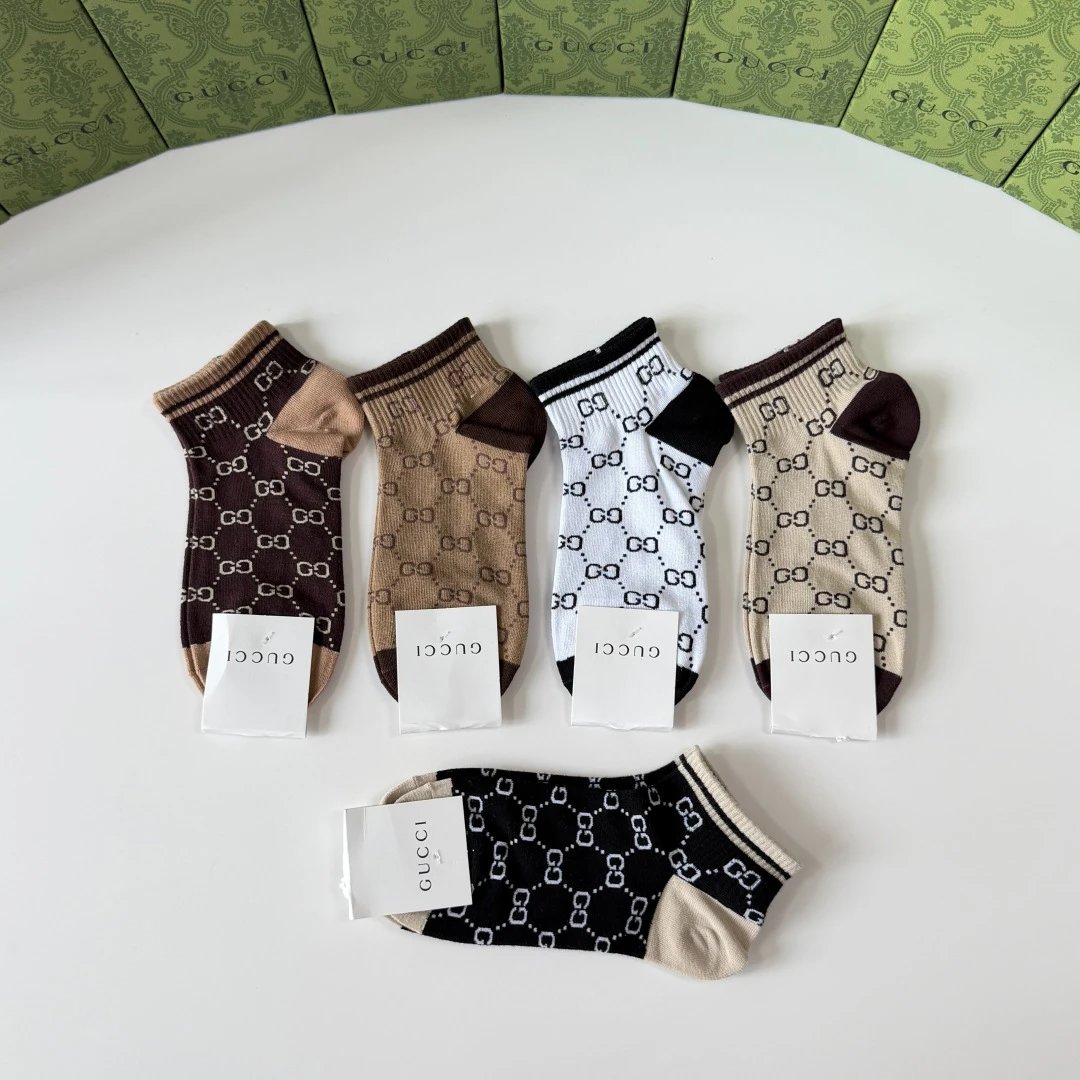 Gucci Classic Quarter Socks 5-Pair Box Ver.B — photo 2