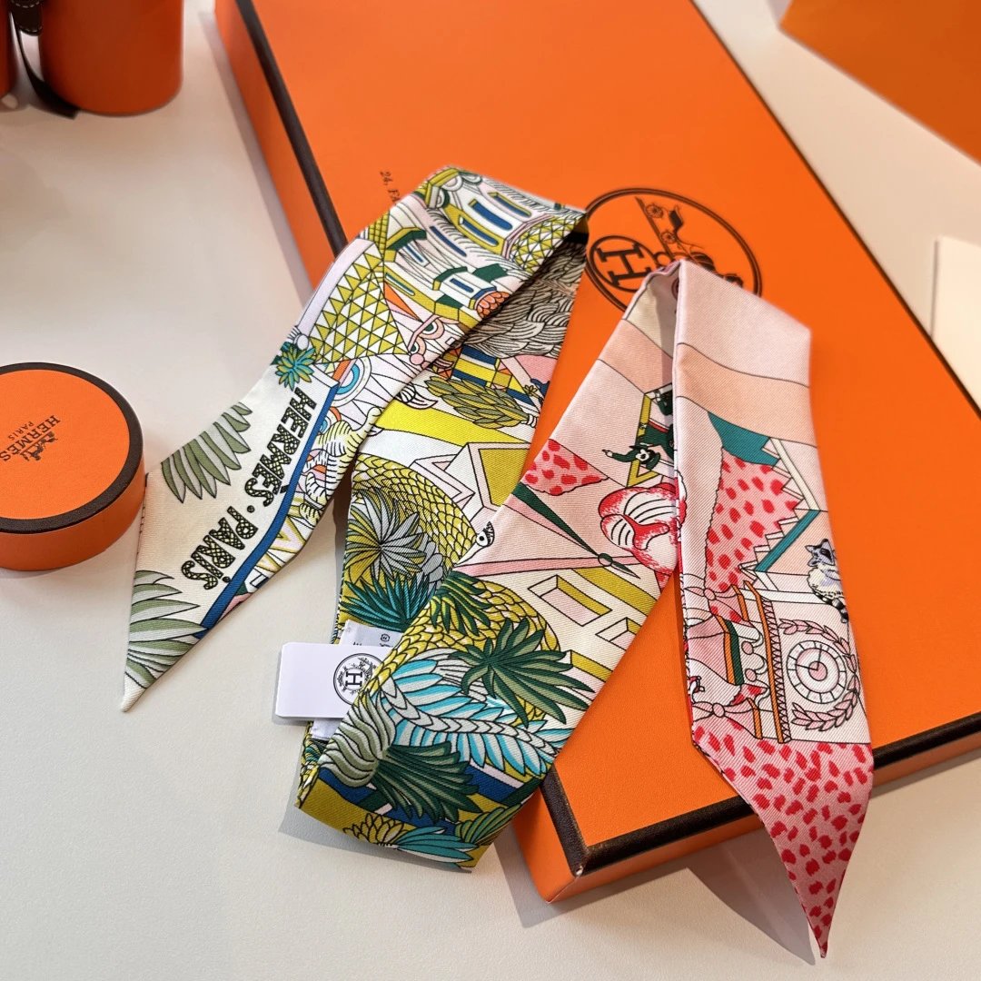 Hermes Silk Hair Ribbon Ver.K — Photo 4