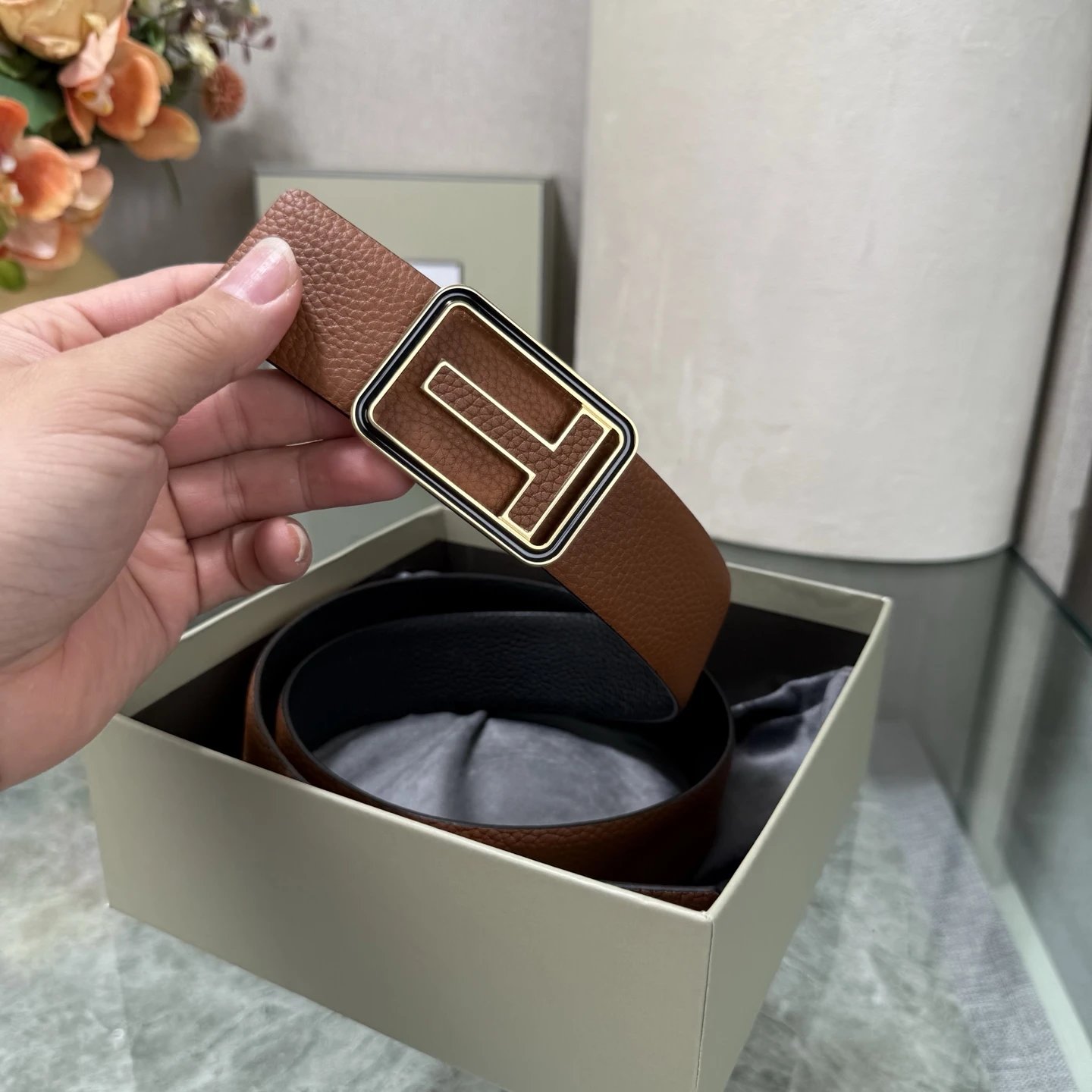Tom Ford Leather Reversible Belt Ver.C — Zdjęcie 8