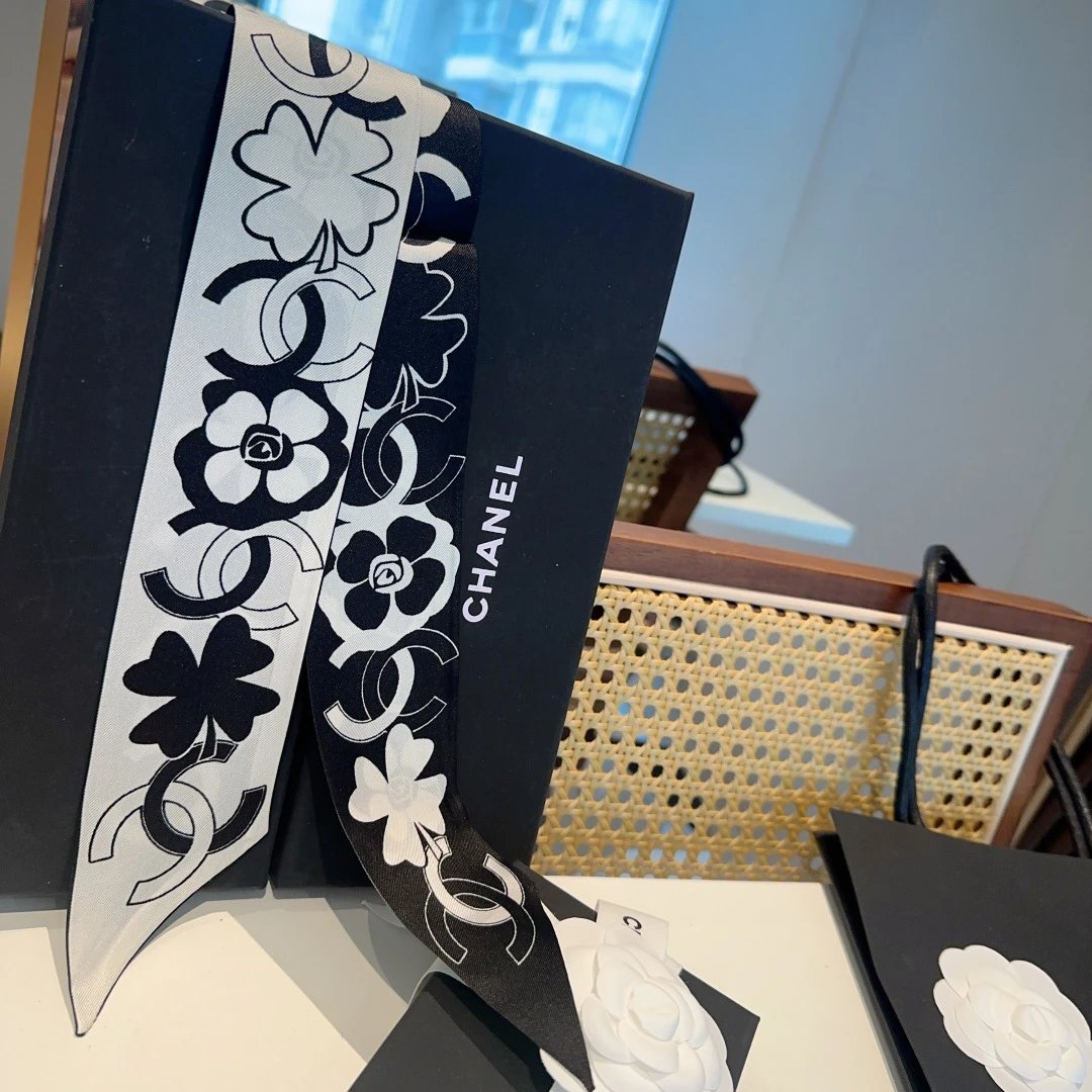 Chanel Silk Hair Ribbon Ver.K — Zdjęcie 9