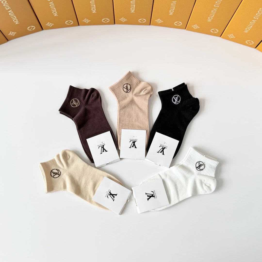 Louis Vuitton Quarter Socks 5-Pair Box Ver.A — photo 3