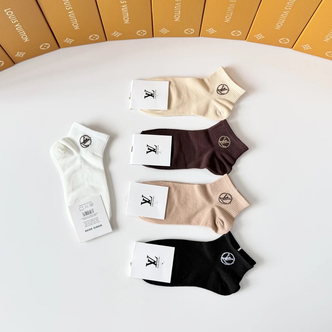 Louis Vuitton Quarter Socks 5-Pair Box Ver.A — photo 6