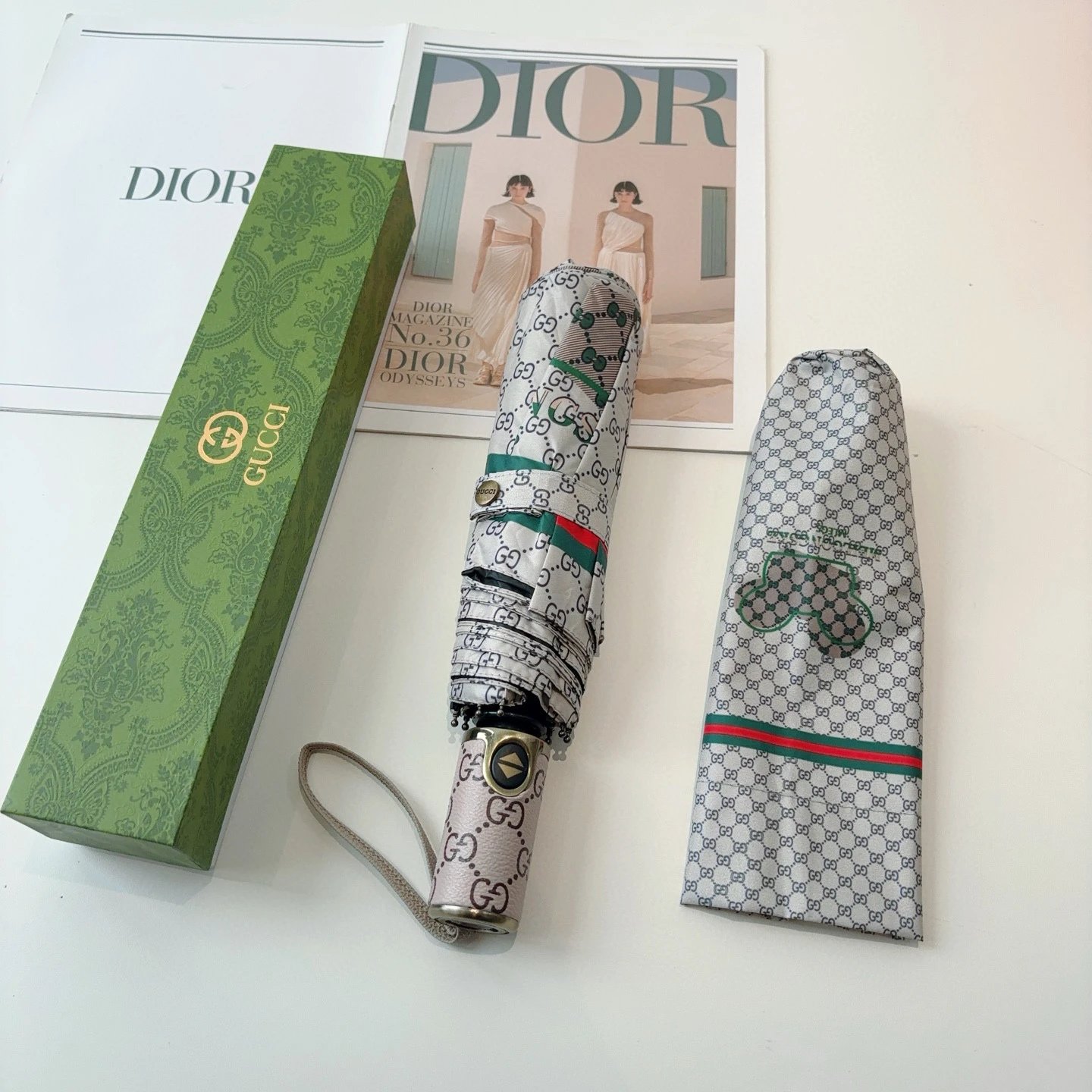 Gucci UV Protection Folding Umbrella Ver.E — Zdjęcie 3
